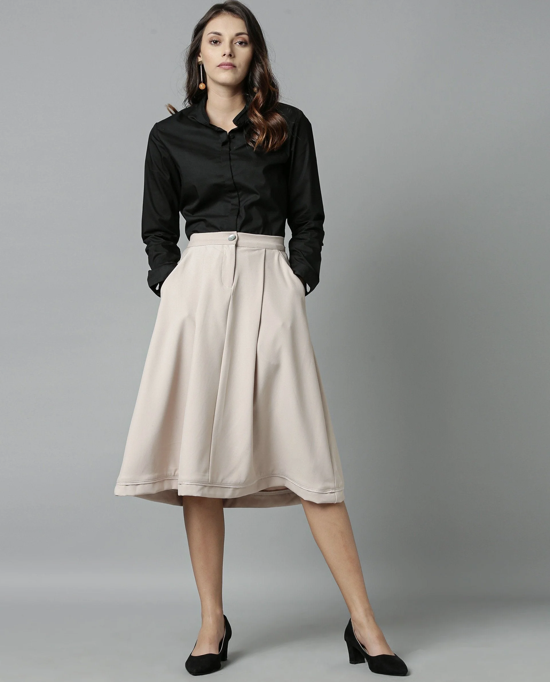 Rareism Women York Beige Skirt - Image 7