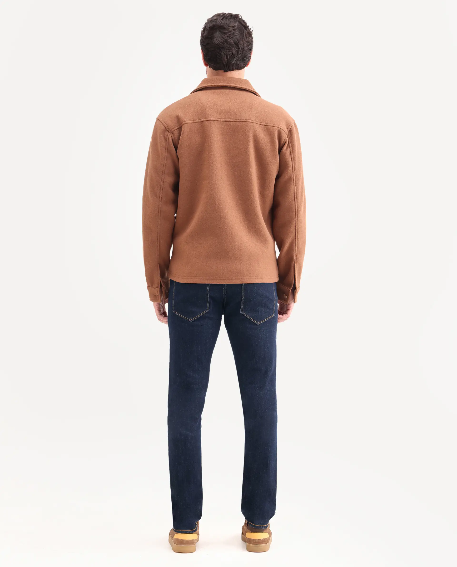 Rare Rabbit Men's Yukto H Dark Navy Cotton Blend Fabric Shank And Zipper Hawk Slim Plain Jeans - Image 7