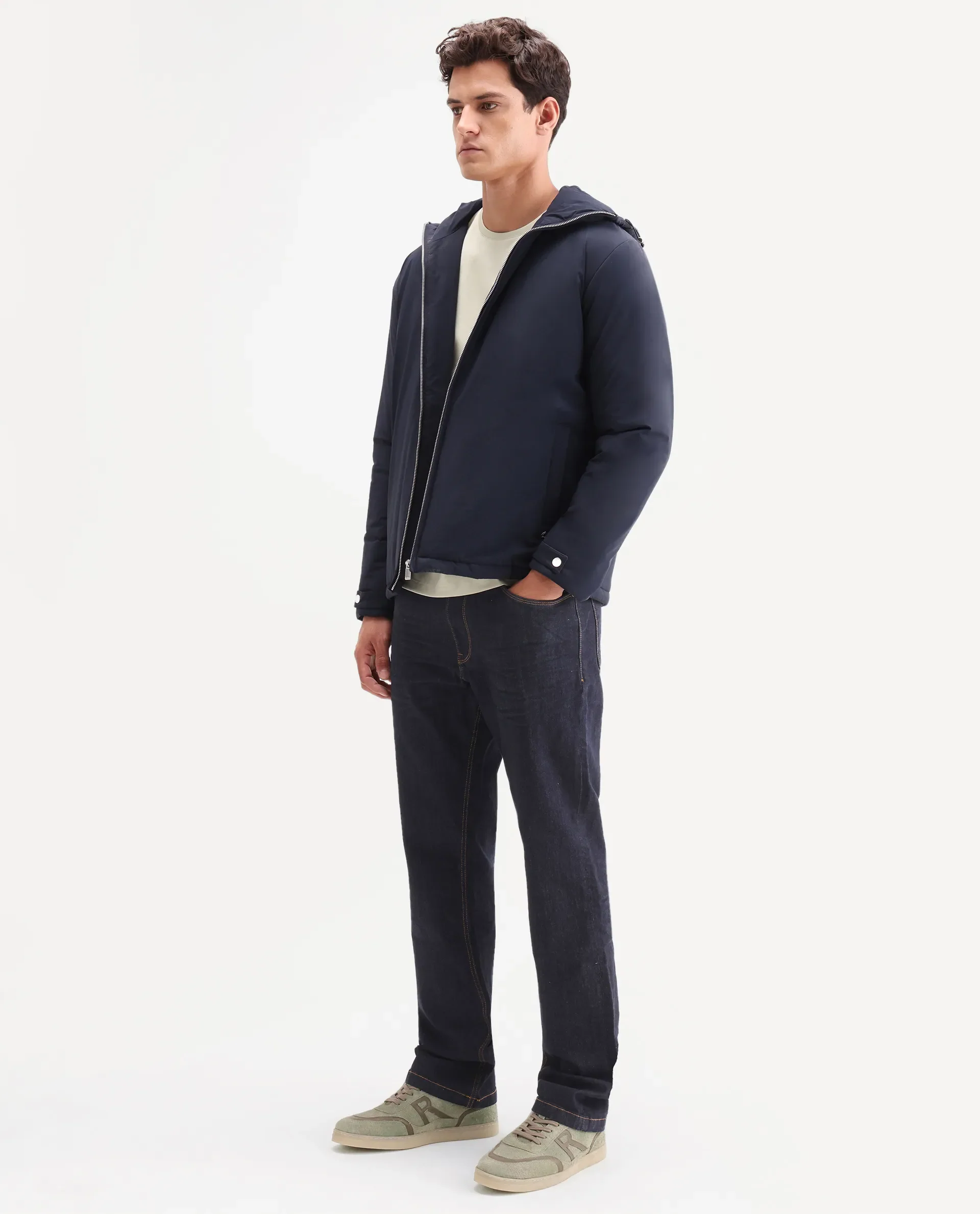 Rare Rabbit Men's Yukto M Dark Navy Cotton Blend Fabric Shank And Zipper Morris Regular Plain Jeans - Image 5