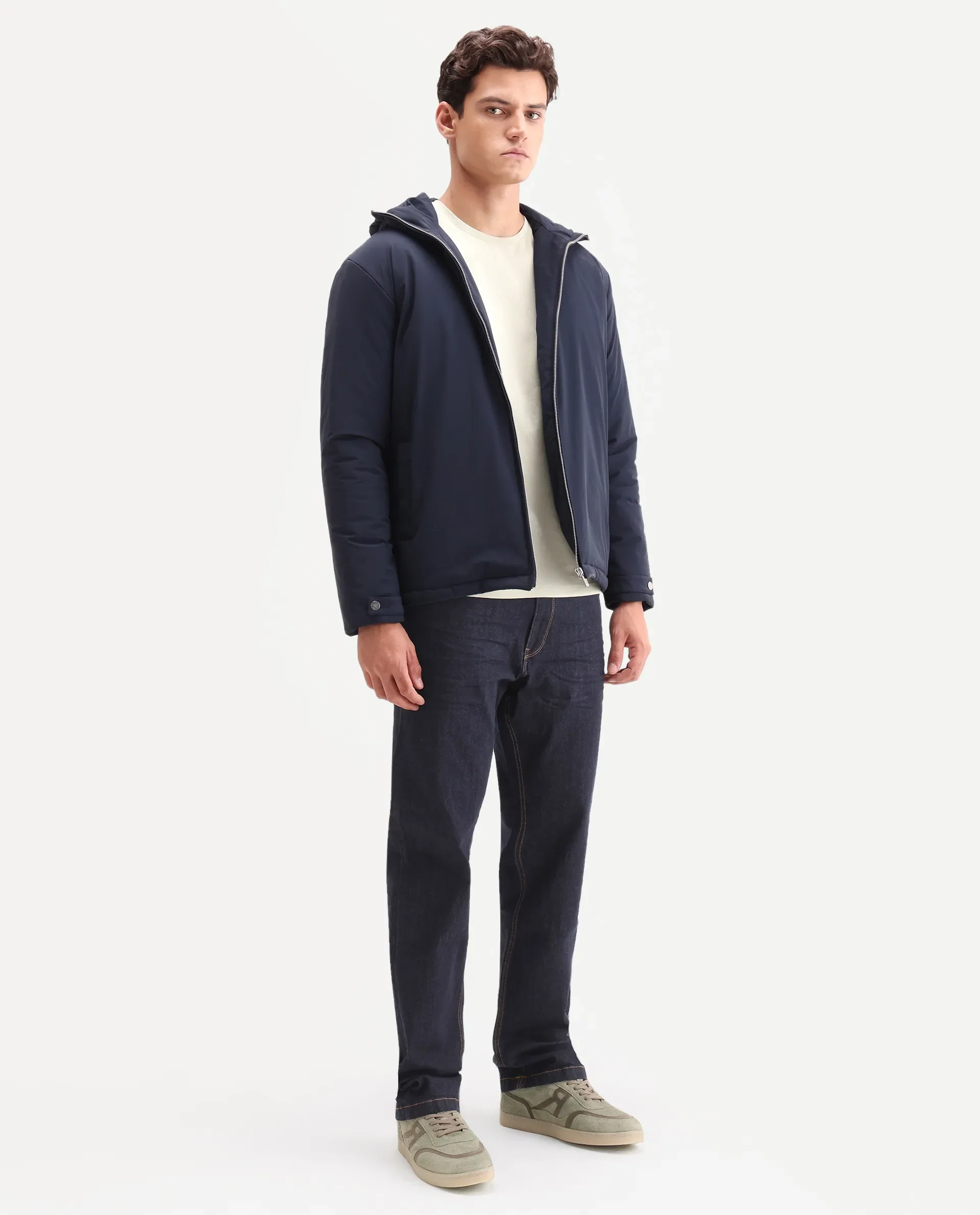 Rare Rabbit Men's Yukto M Dark Navy Cotton Blend Fabric Shank And Zipper Morris Regular Plain Jeans - Image 6