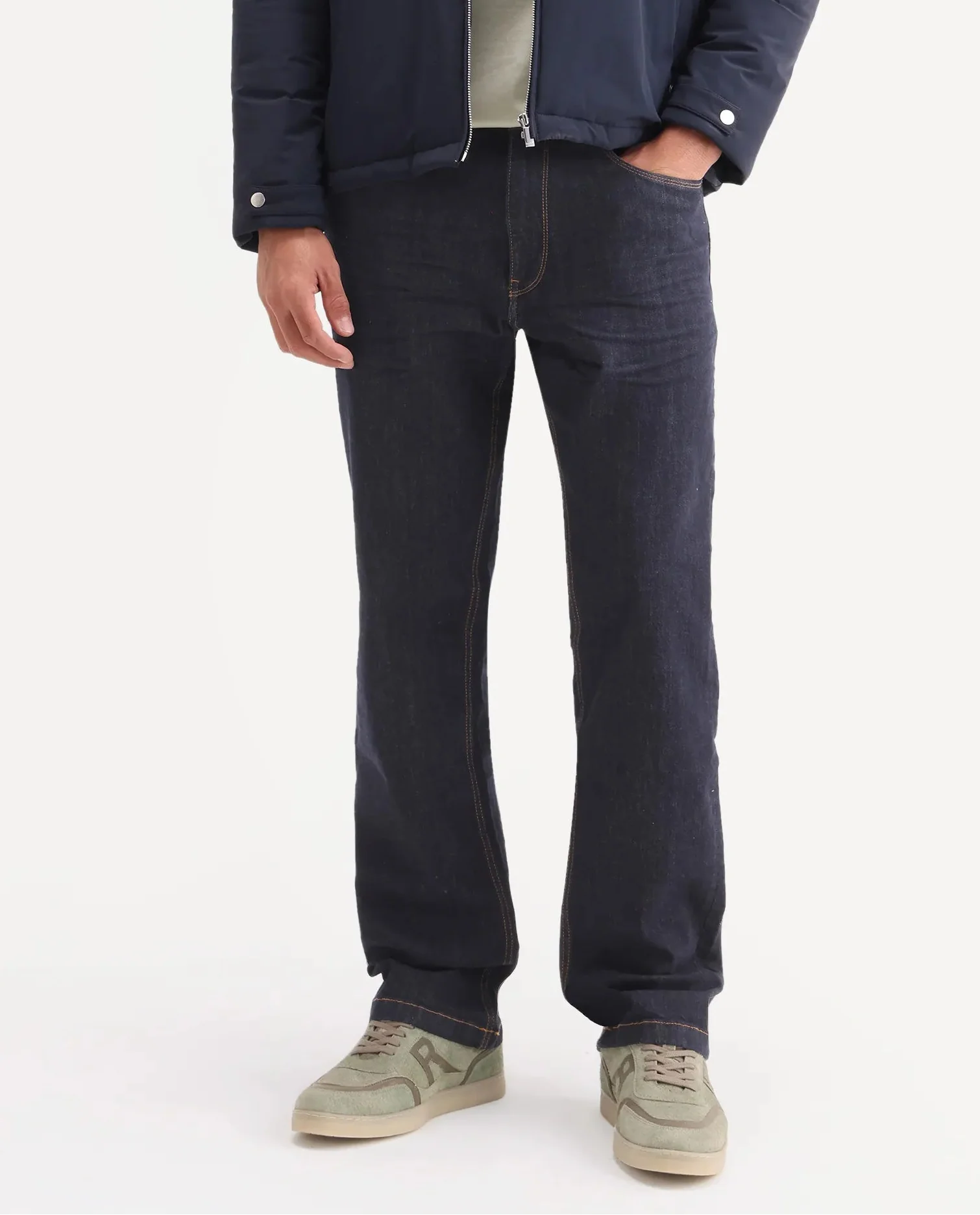 Rare Rabbit Men's Yukto M Dark Navy Cotton Blend Fabric Shank And Zipper Morris Regular Plain Jeans - Image 9