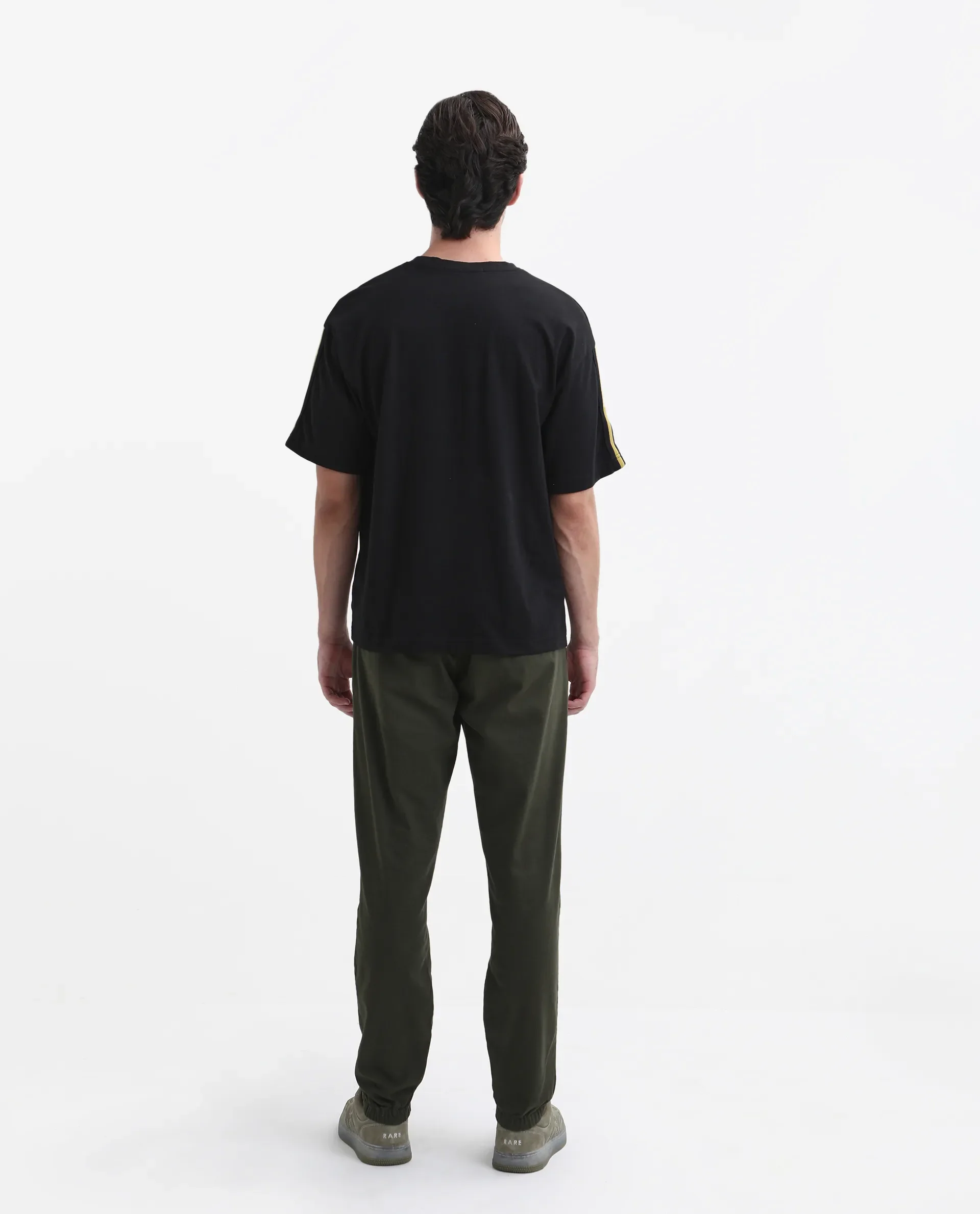 Rare Rabbit Men's Zade - Olive Cotton Plain Regular Fit Trouser - Image 7
