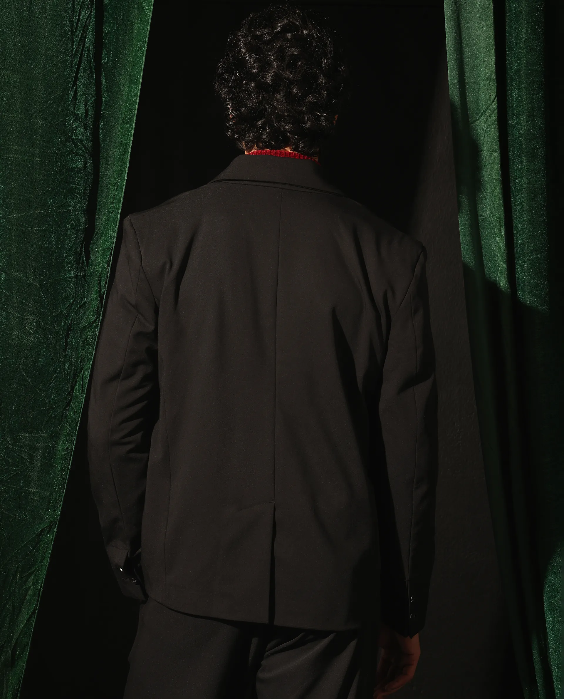Rare Rabbit Men's Zalfo Black Polyester Plain Regular Fit Full Sleeve Lapel Neck Jacket - Image 6