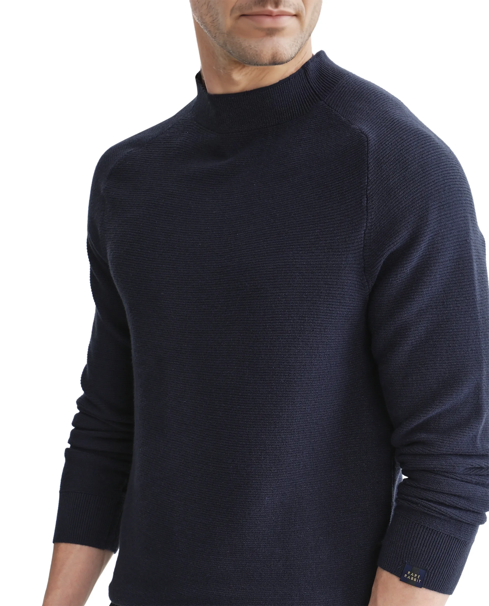Rare Rabbit Men's Viscose Blend Plain Regular Fit Full Sleeve High Neck Sweater - Image 6