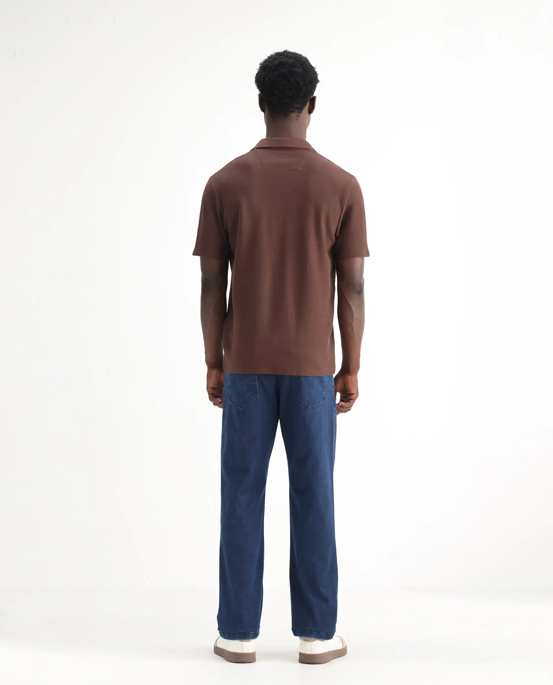 Rare Rabbit Men's Zane Dark Blue Cotton Plain Morris Regular Fit Jeans - Image 9
