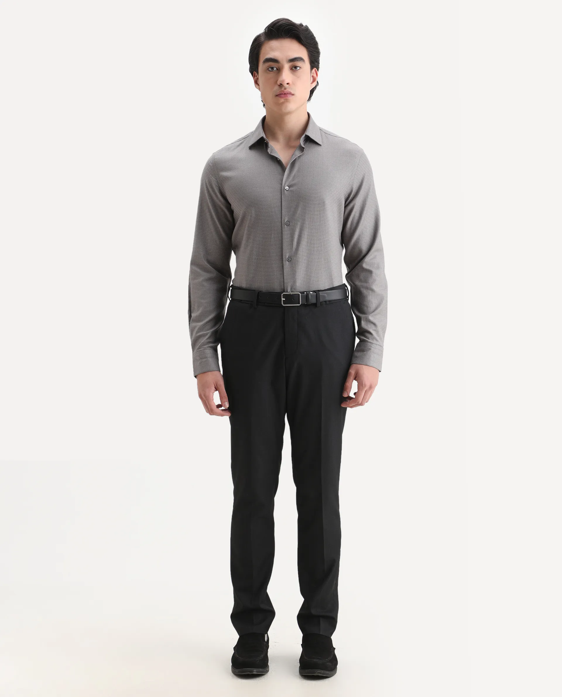 Rare Rabbit Men's Zanza Black Polyester Plain Tailored Fit Full Sleeve Lapel Neck Suits - Image 8