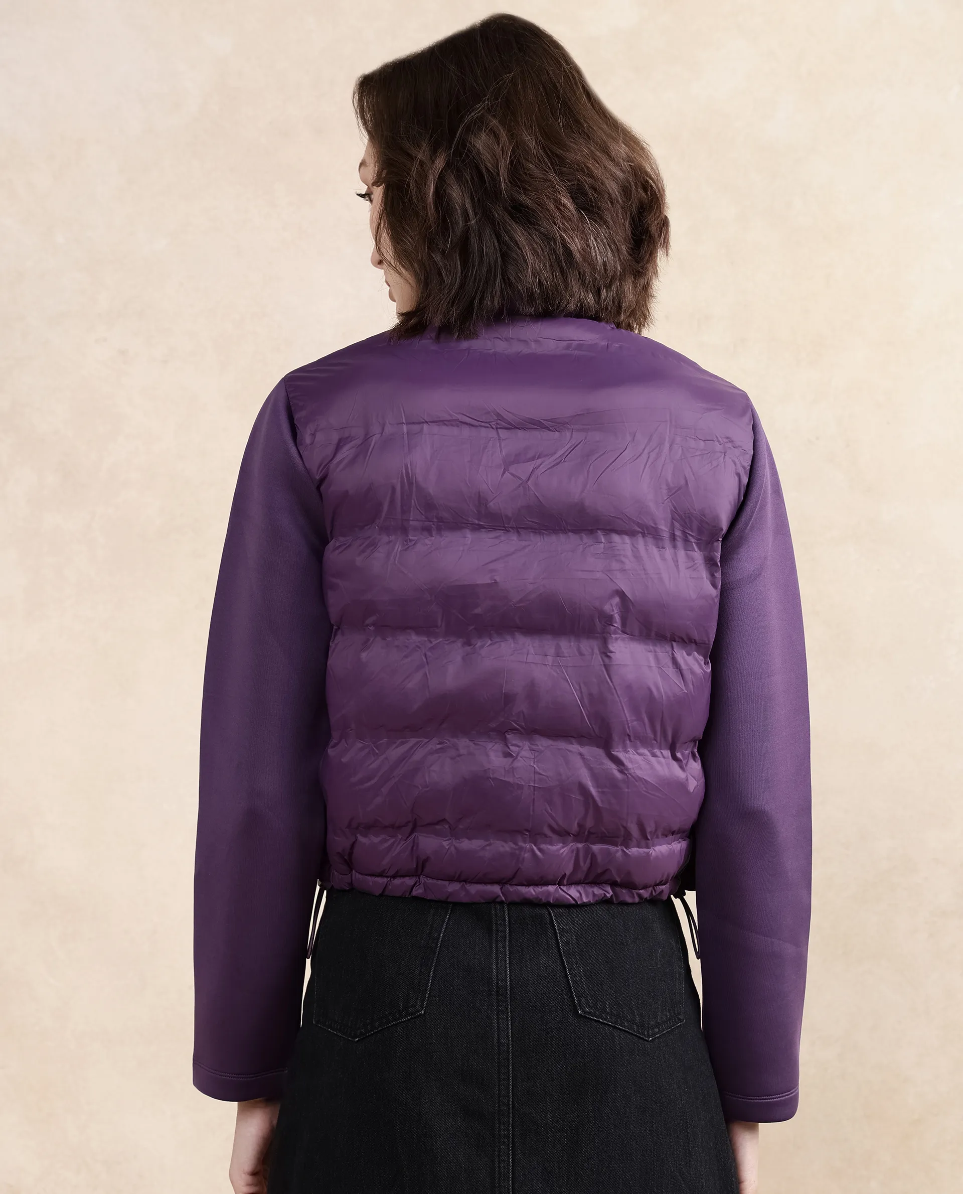 Rareism Women's Stand Collar Plain Regular Fit Jacket - Image 8