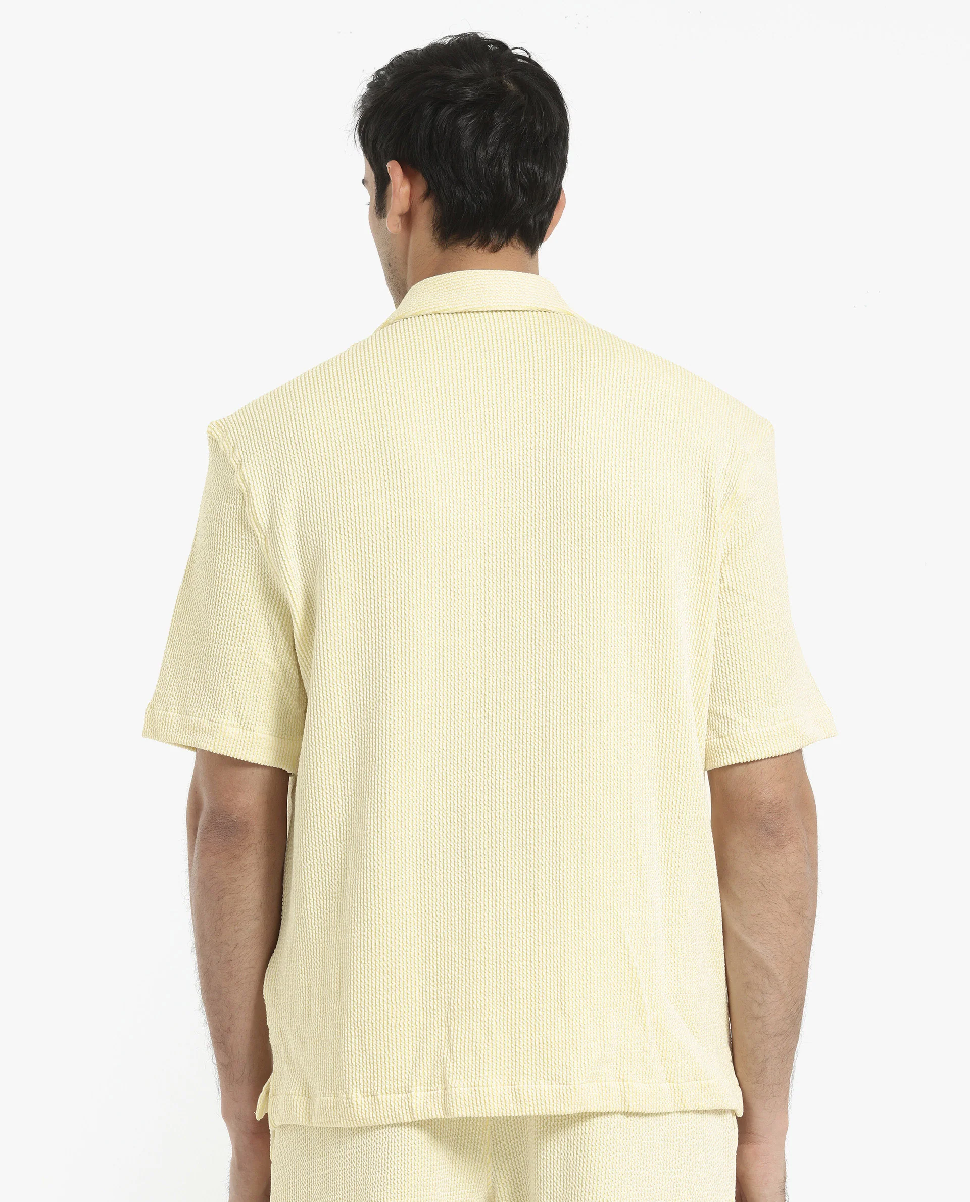 Rare Rabbit Men's Zavet-S Yellow Cotton Striped Print Boxy Fit Half Sleeve Cuban Collar Shirt - Image 7