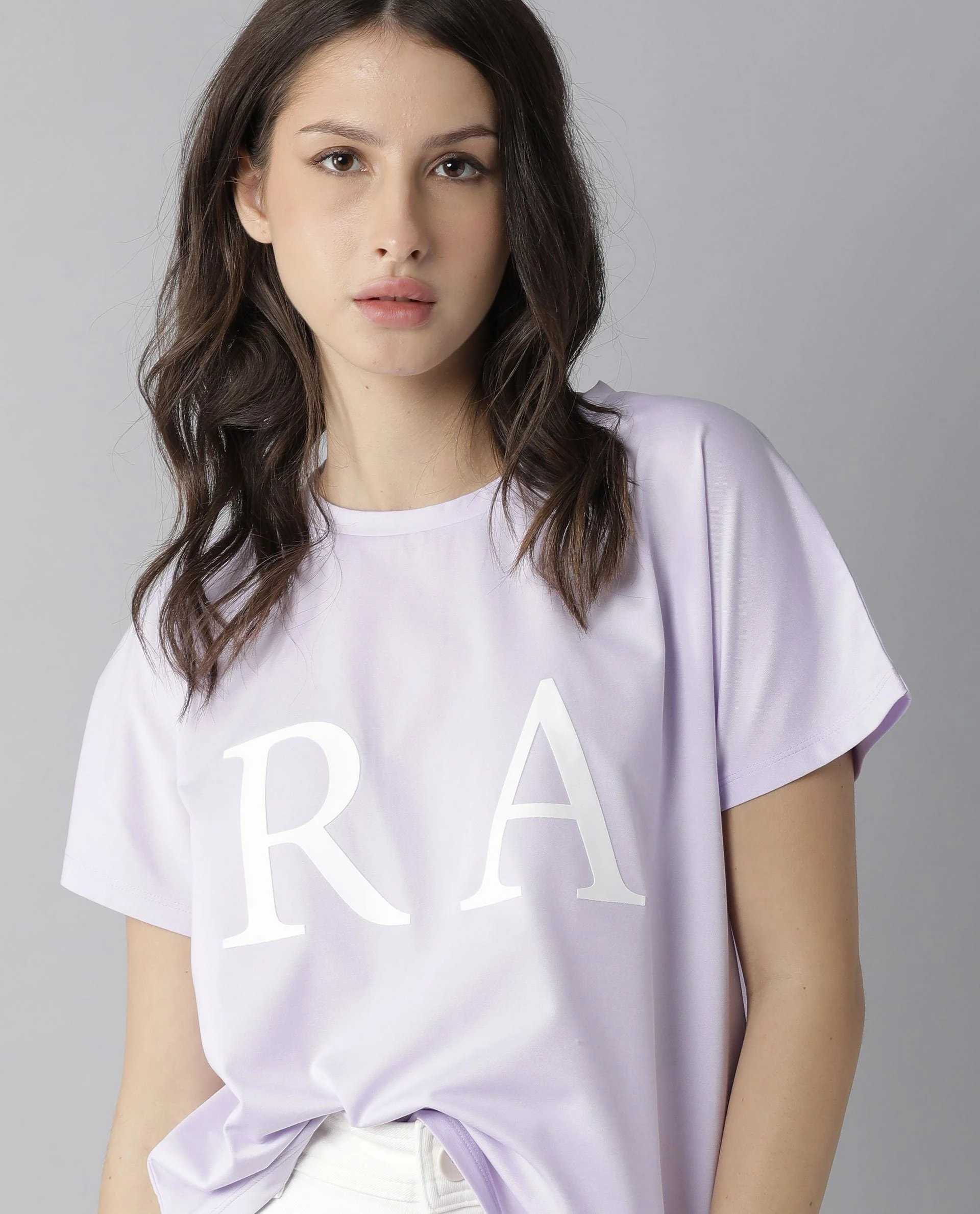 Rareism Women's Zeg Purple Cotton Crew Neck Graphic Print Regular Fit T-Shirt - Image 5