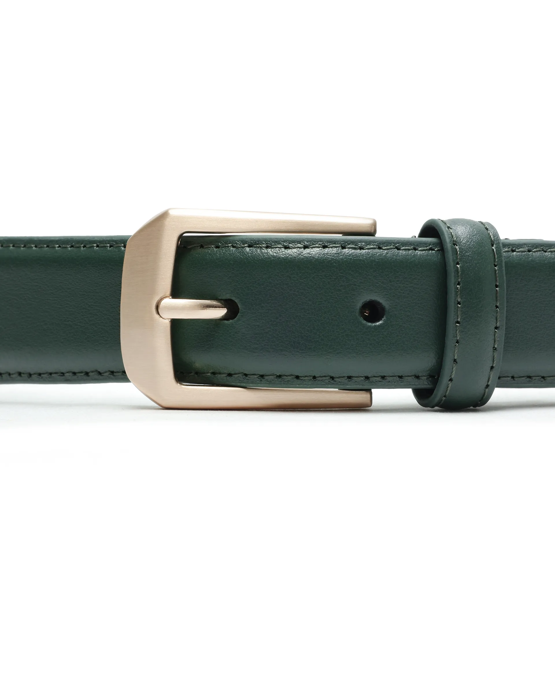 Rare Rabbit Men Zehn Green Leather Belt - Image 4