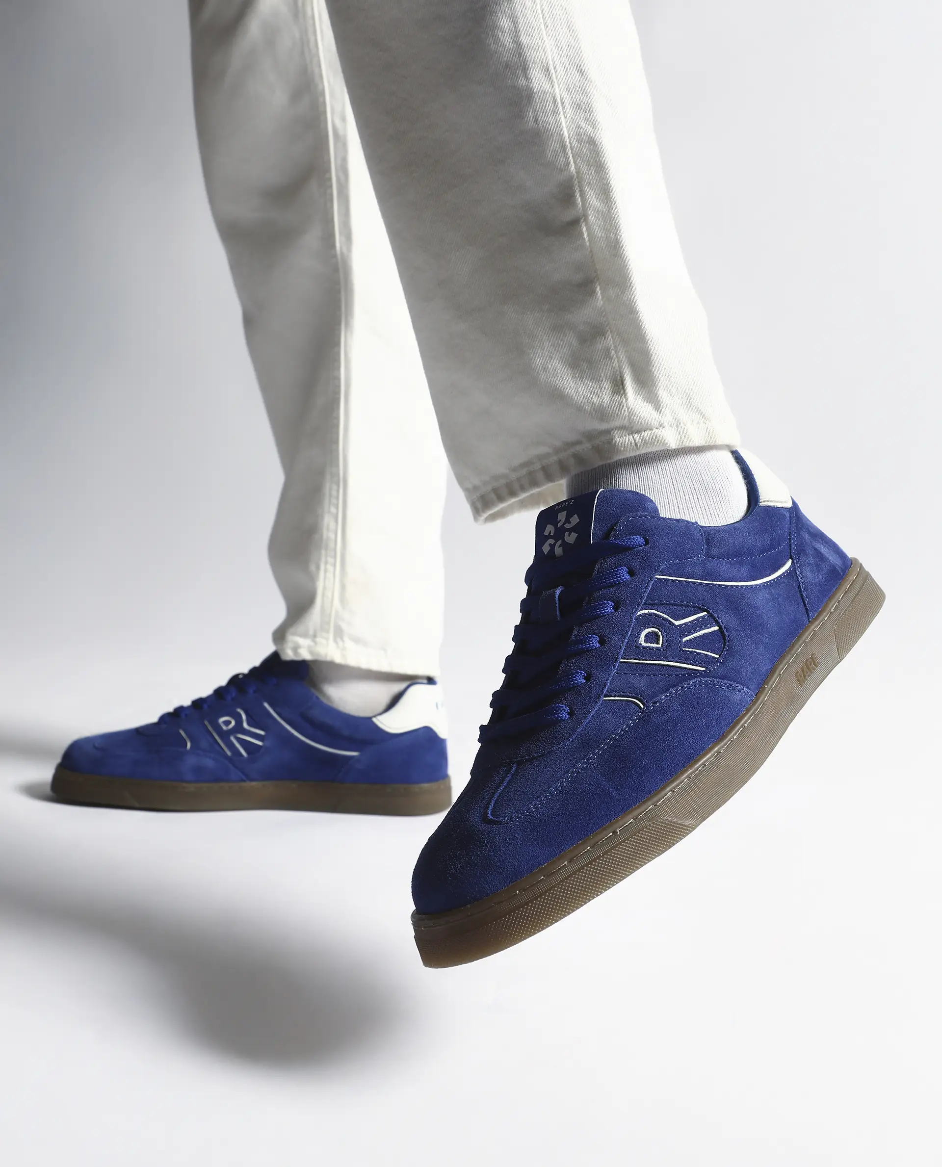 Rare Rabbit Men Zenith Blue Leather Lace-Up Closure Shoes - Image 2