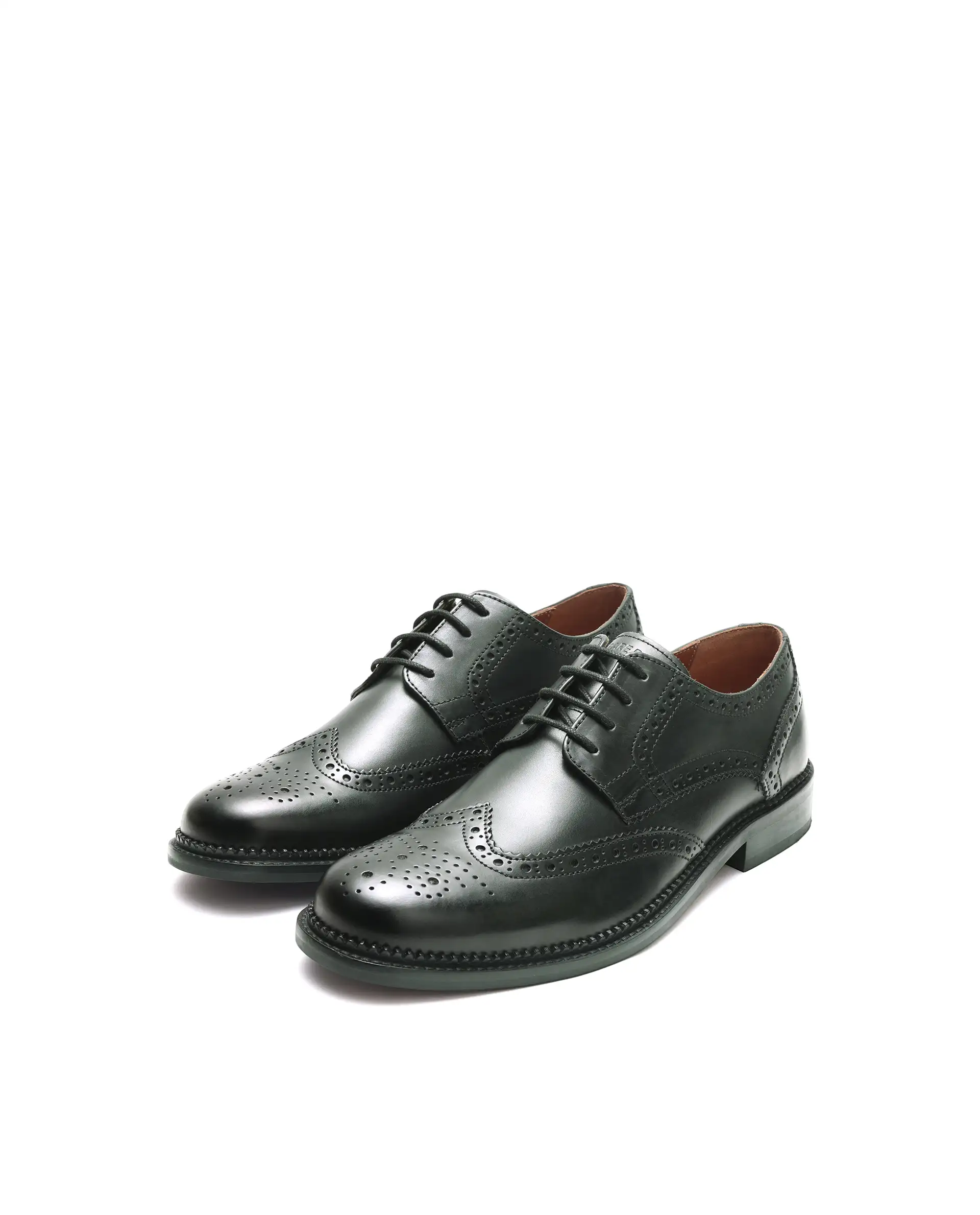 Rarez Men's Zeta Dark Green Leather Formal - Image 2