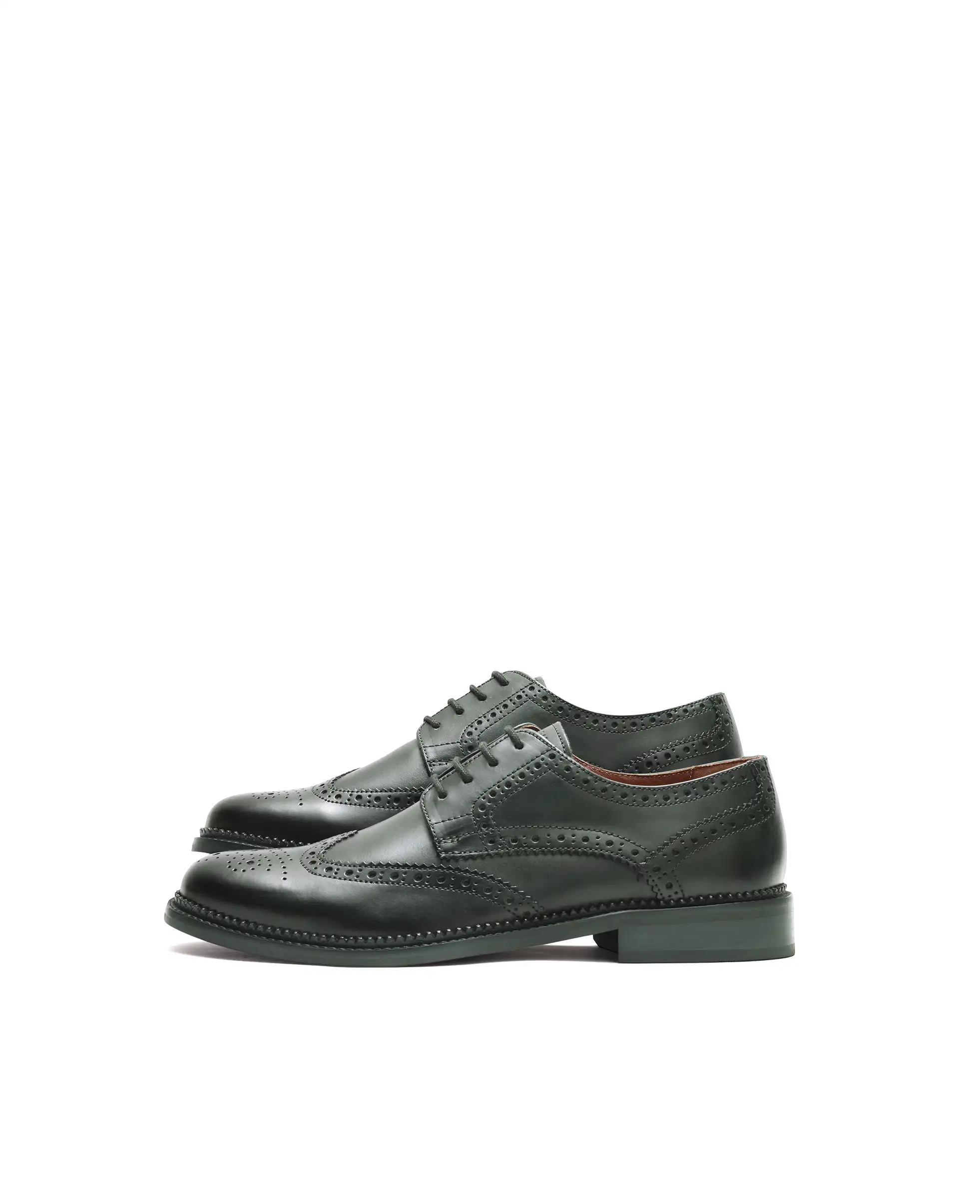 Rarez Men's Zeta Dark Green Leather Formal - Image 7