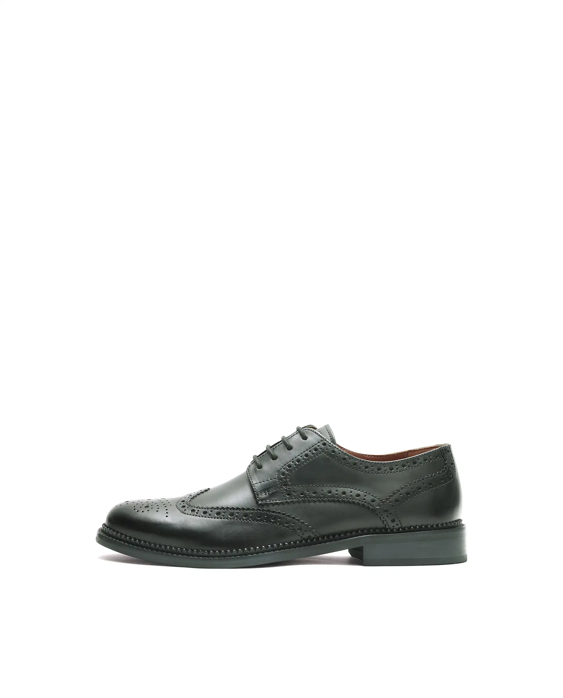 Rarez Men's Zeta Dark Green Leather Formal - Image 8