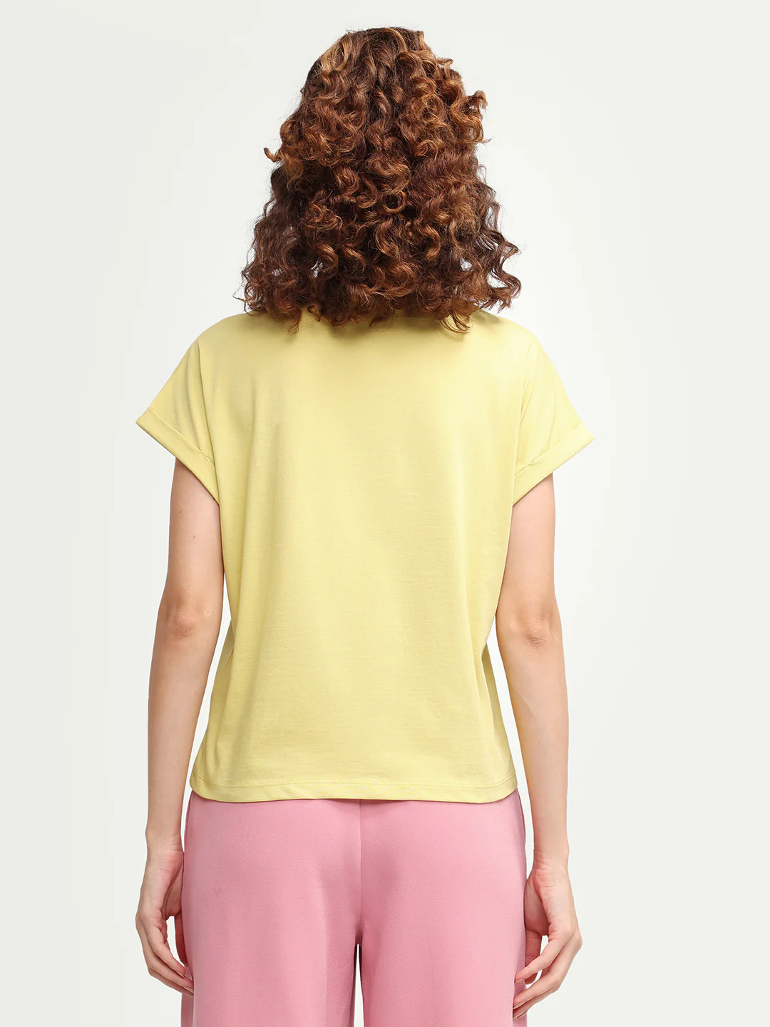 Rareism Women's Zibbit Light Green Cotton Crew Neck Pull-On Relaxed Monogram Print T-Shirt - Image 7