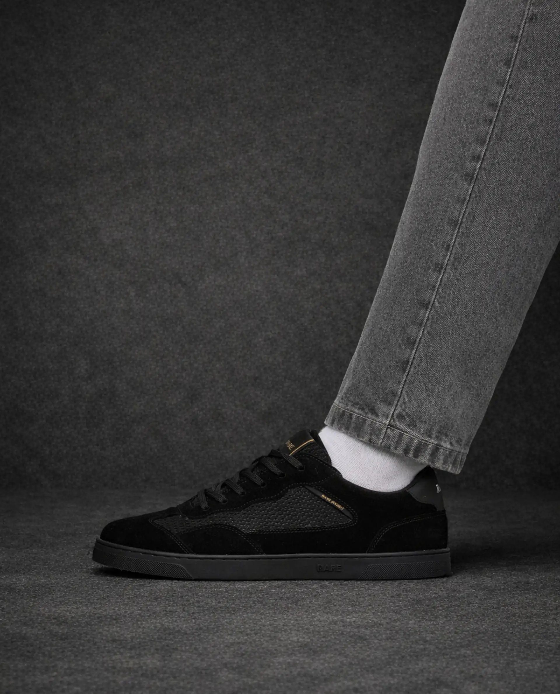 Rare Rabbit Men's Zibot Black Suede Sneaker - Image 2
