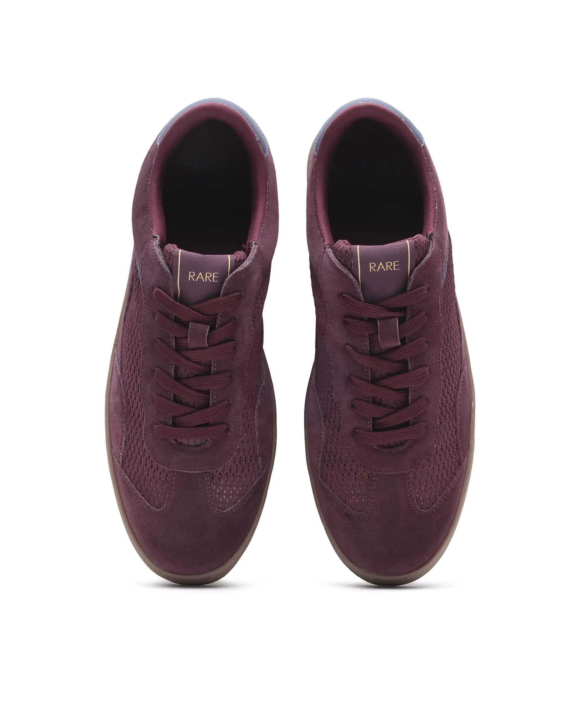 Rare Rabbit Men's Zibot Burgundy Suede Sneaker - Image 3