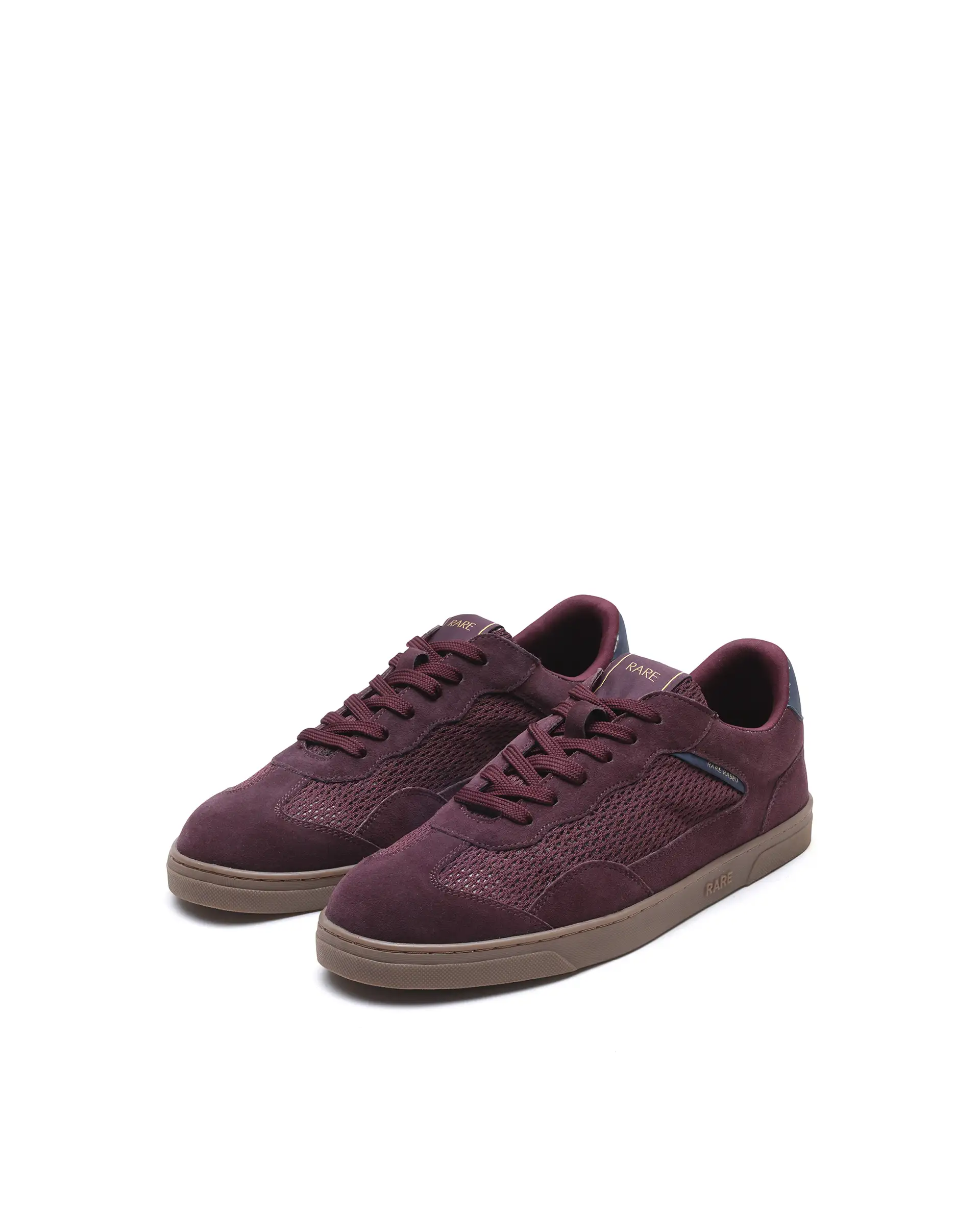 Rare Rabbit Men's Zibot Burgundy Suede Sneaker - Image 4
