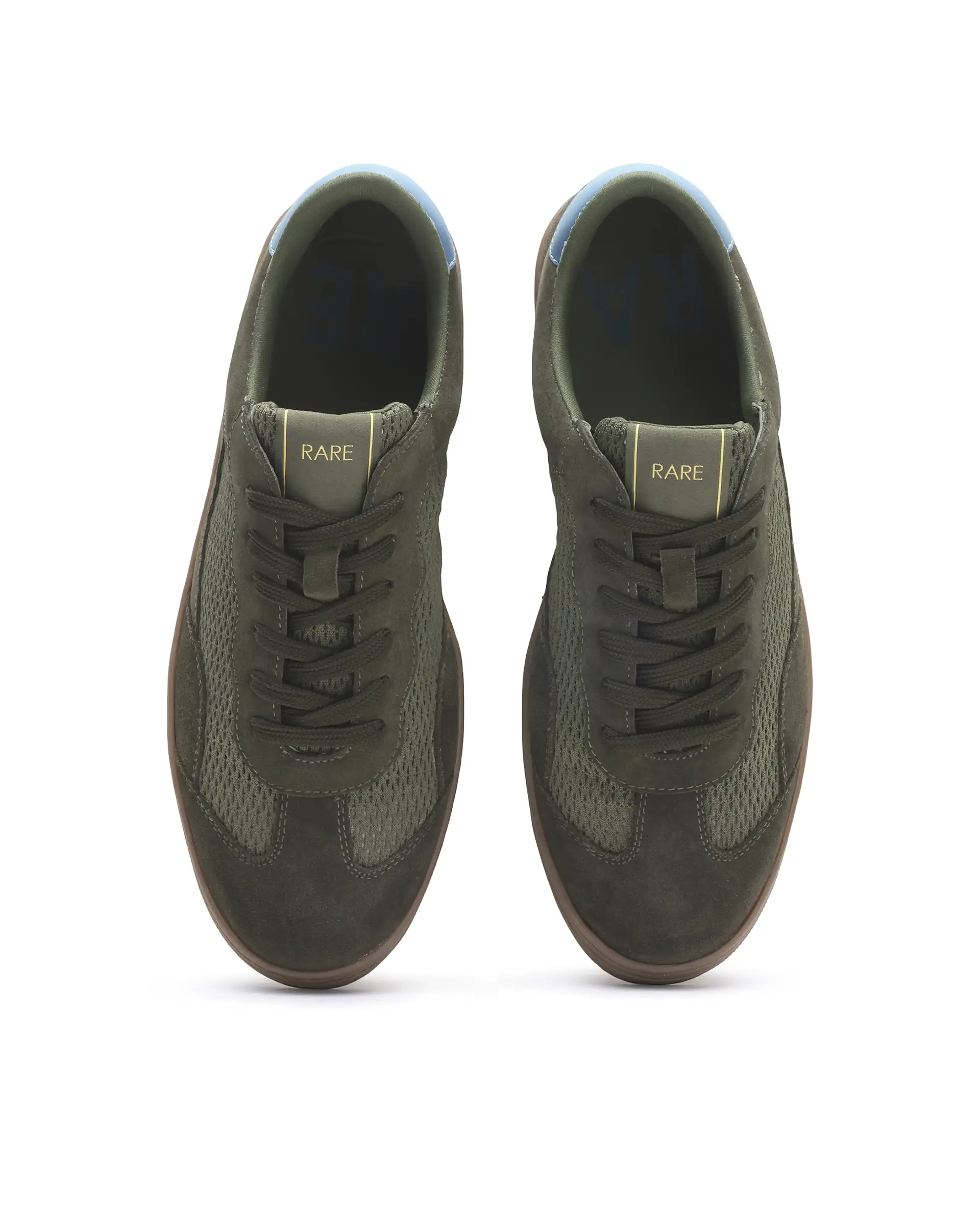 Rare Rabbit Men's Zibot Olive Suede Sneaker - Image 3