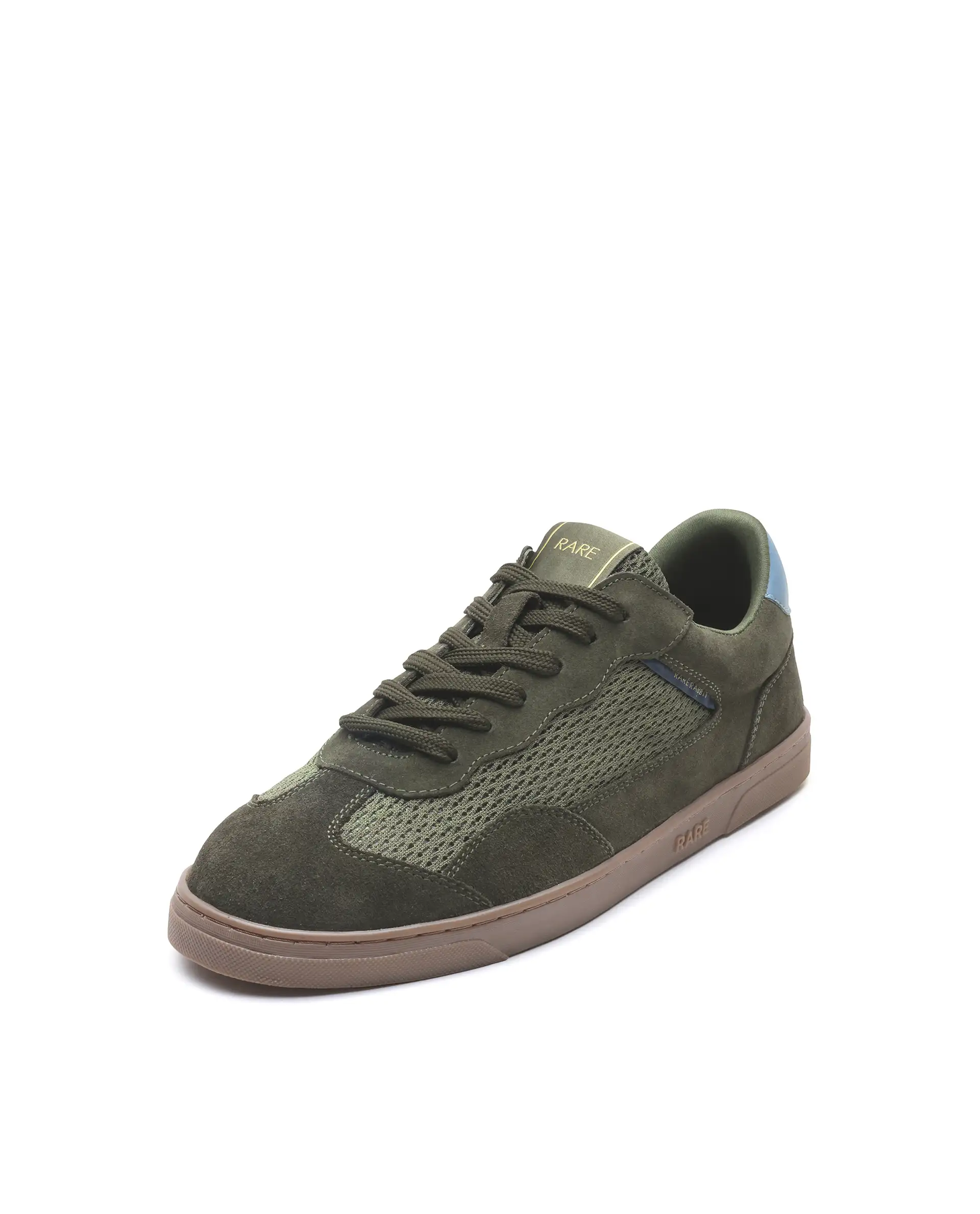 Rare Rabbit Men's Zibot Olive Suede Sneaker - Image 5
