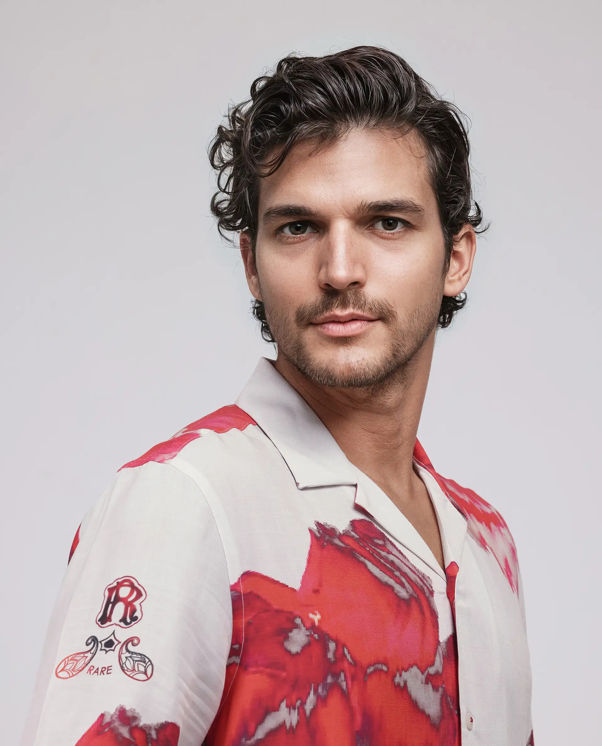 Rare Rabbit Men's Zime Beige Viscose Floral Print Boxy Fit Half Sleeve Cuban Collar Shirt - Image 8