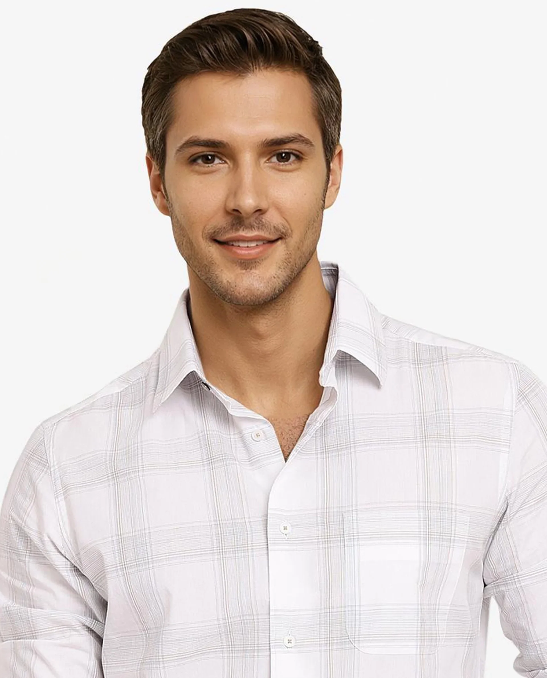 Rare Rabbit Men's Zinga White Cotton Checked Print Regular Fit Full Sleeve Collared Shirt - Image 6