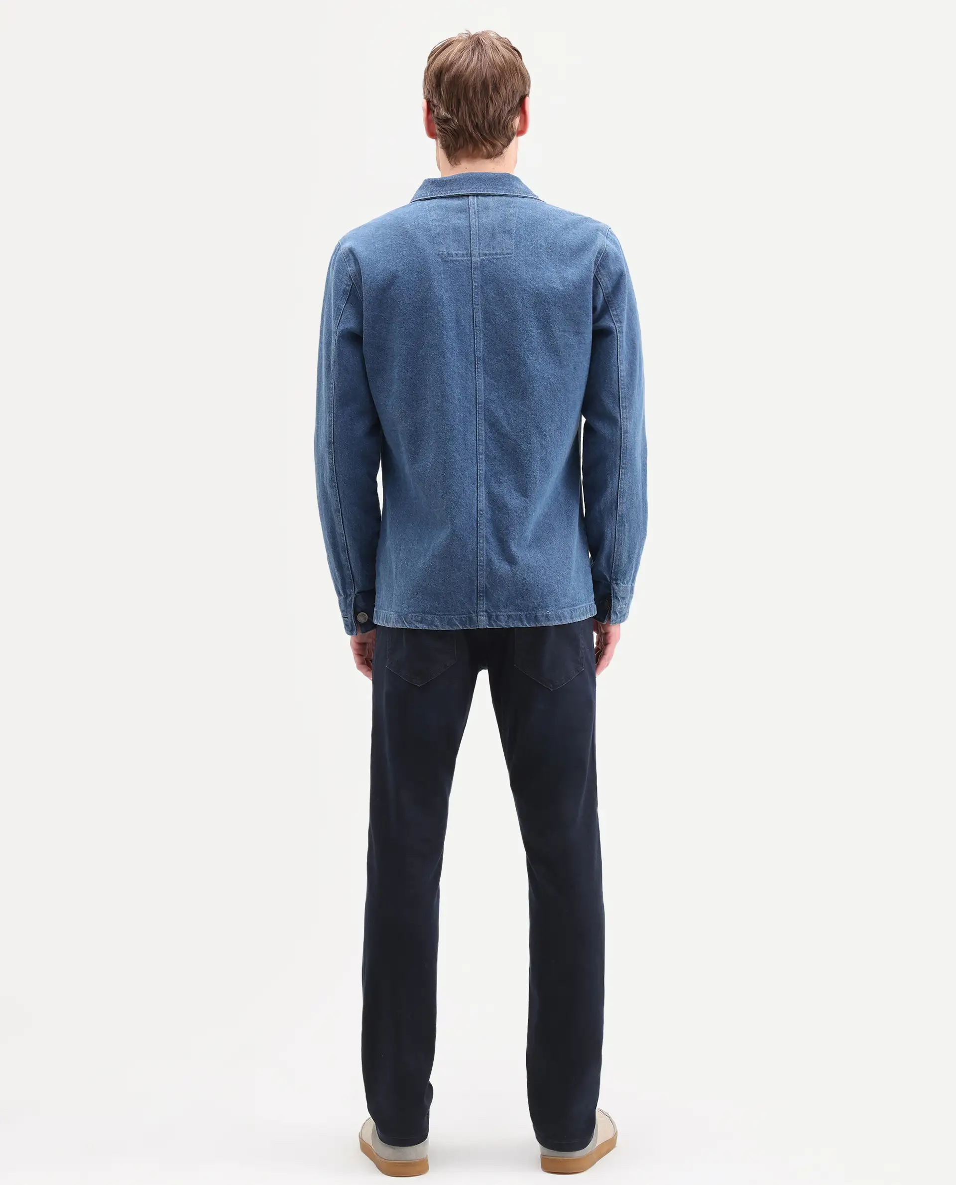 Rare Rabbit Men's Zint Dark Navy Cotton Blend Fabric Shank And Zipper Hawk Slim Plain Jeans - Image 8