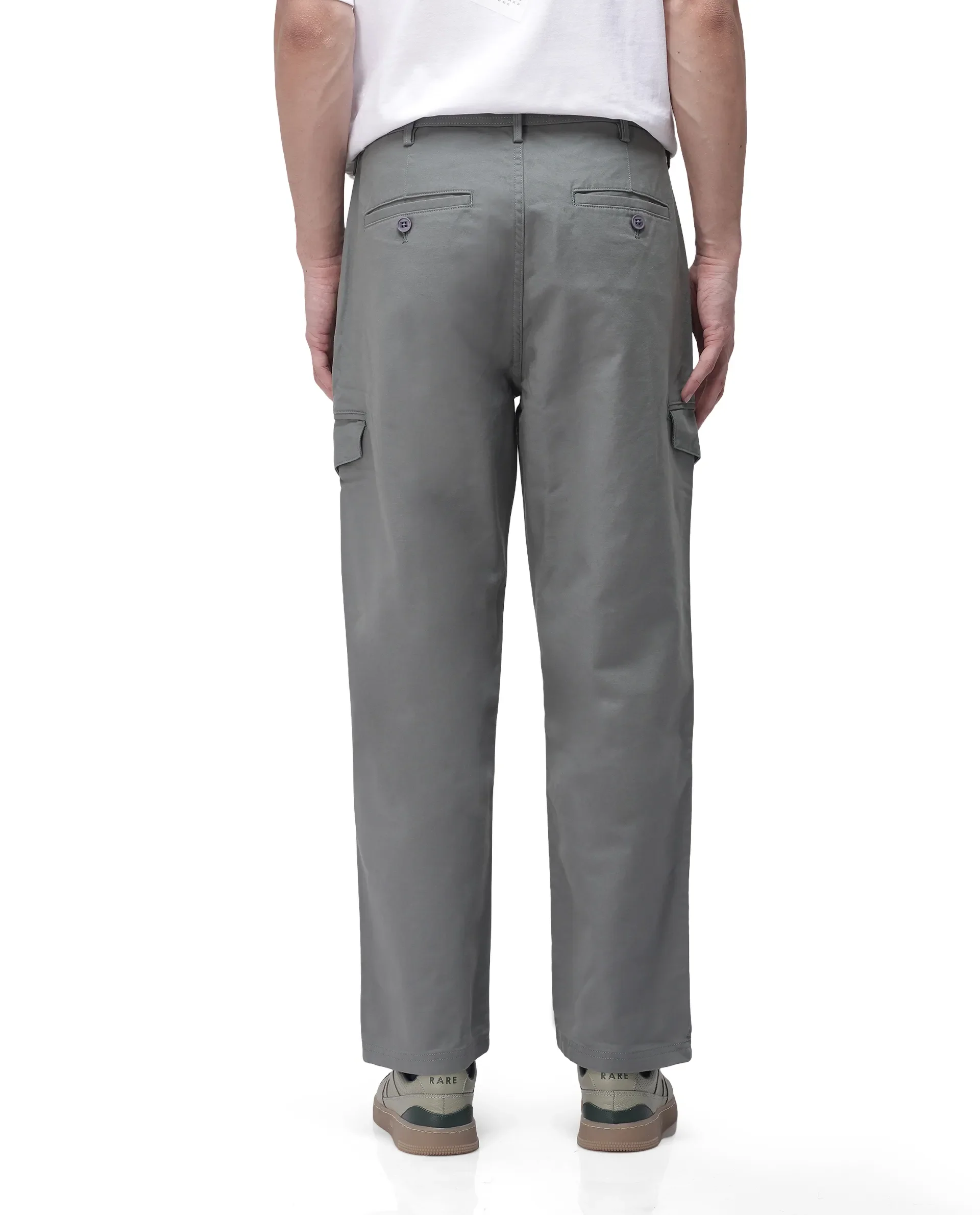 Rare Rabbit Men's Zipo Dark Green Cotton Plain Regular Fit Trouser - Image 8