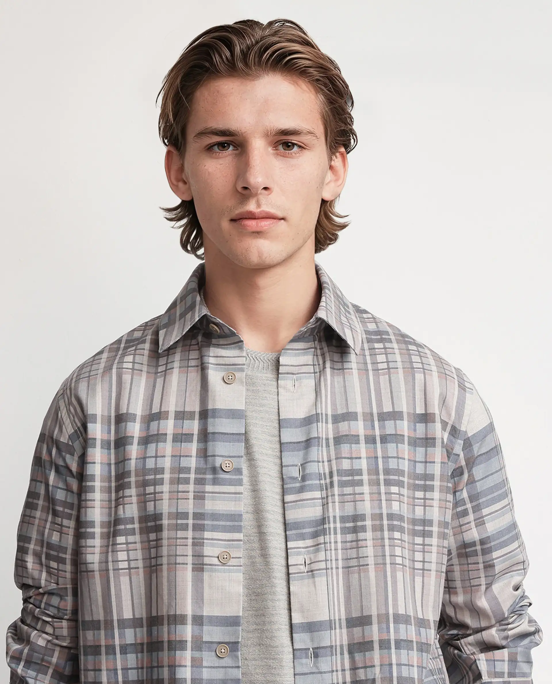 Rare Rabbit Men's Zircop Pastel Purple Cotton Checked Print Regular Fit Full Sleeve Collared Shirt - Image 8