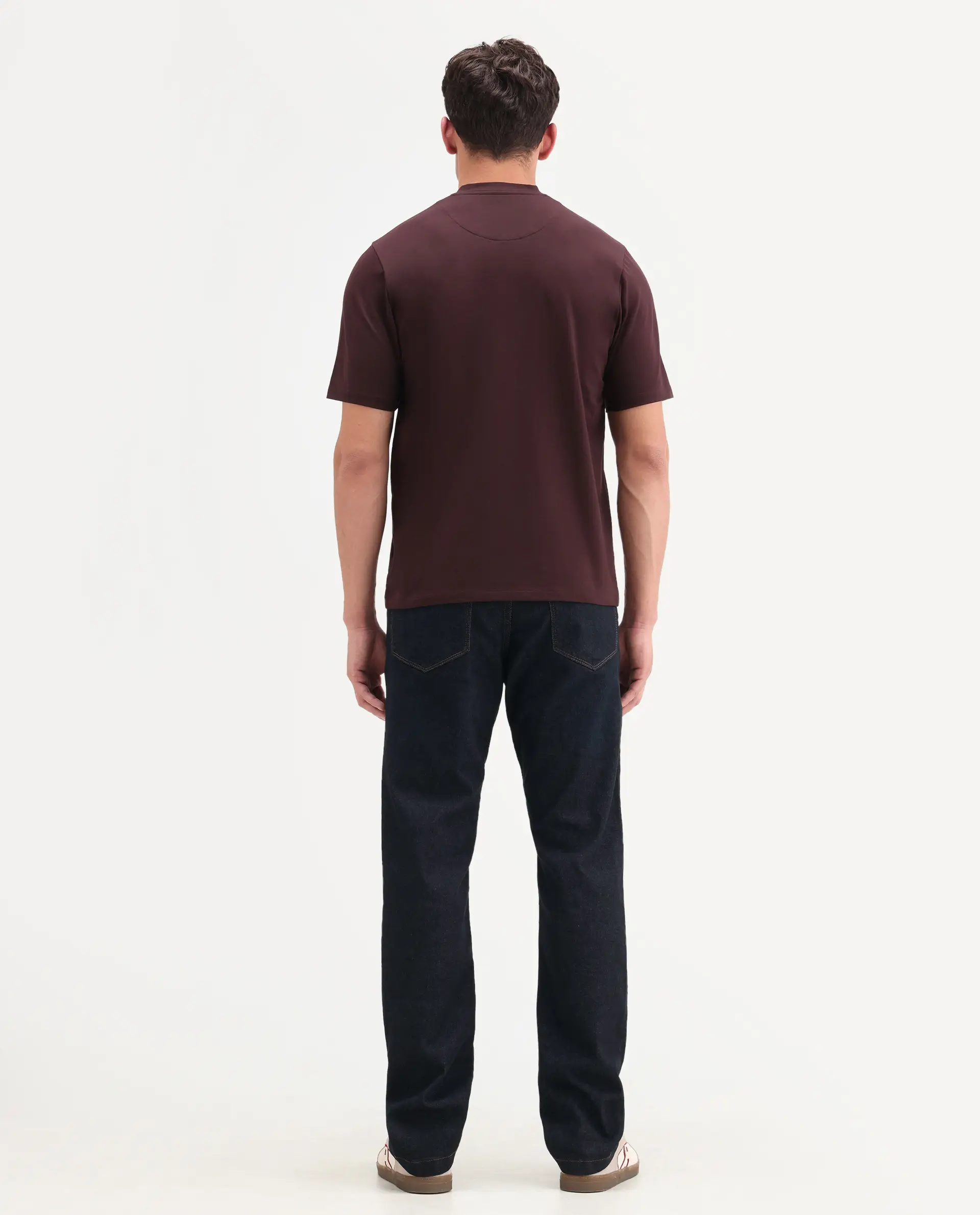 Rare Rabbit Men's Zire M Dark Navy Cotton Blend Fabric Shank And Zipper Morris Regular Plain Jeans - Image 8