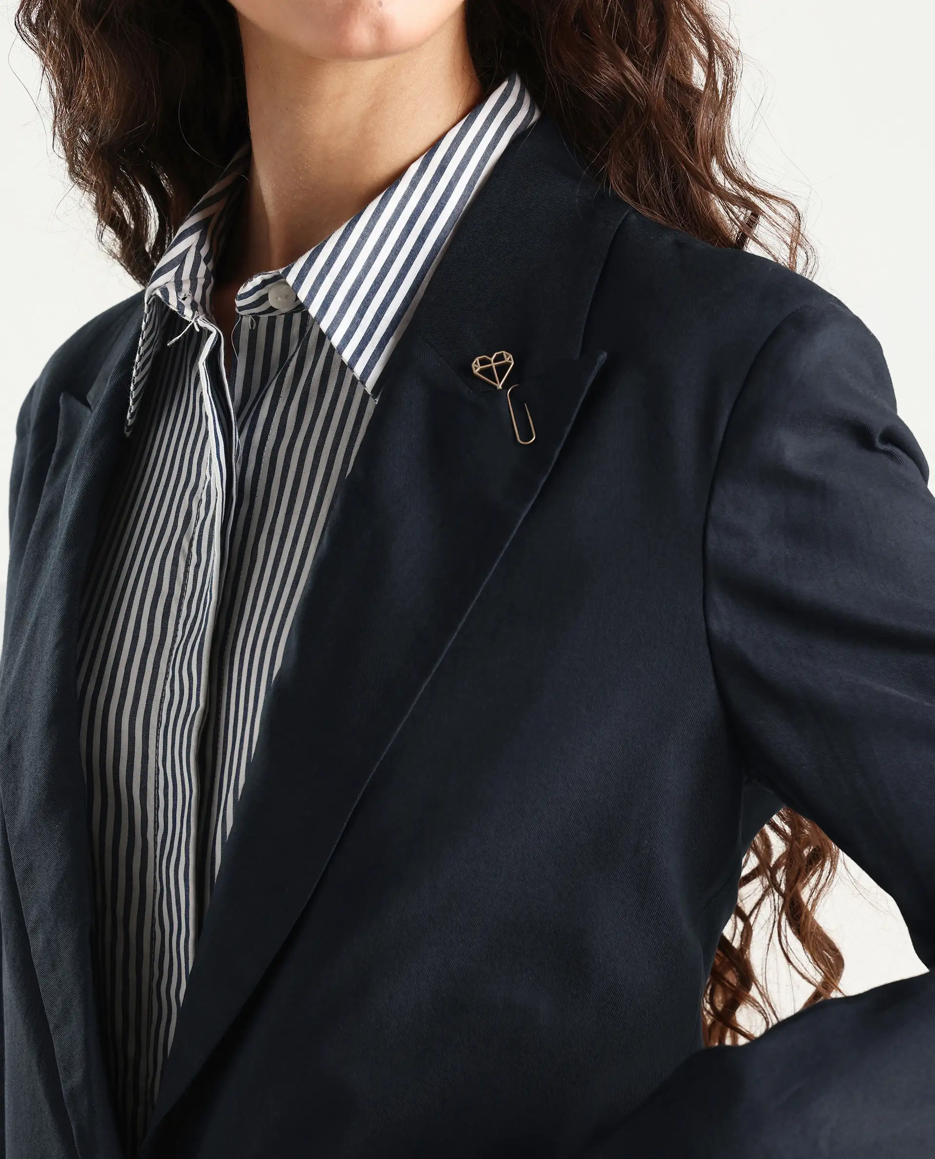 Rareism Women's Ziva Black Polyester Lapel Neck Plain Tailored Blazer - Image 5