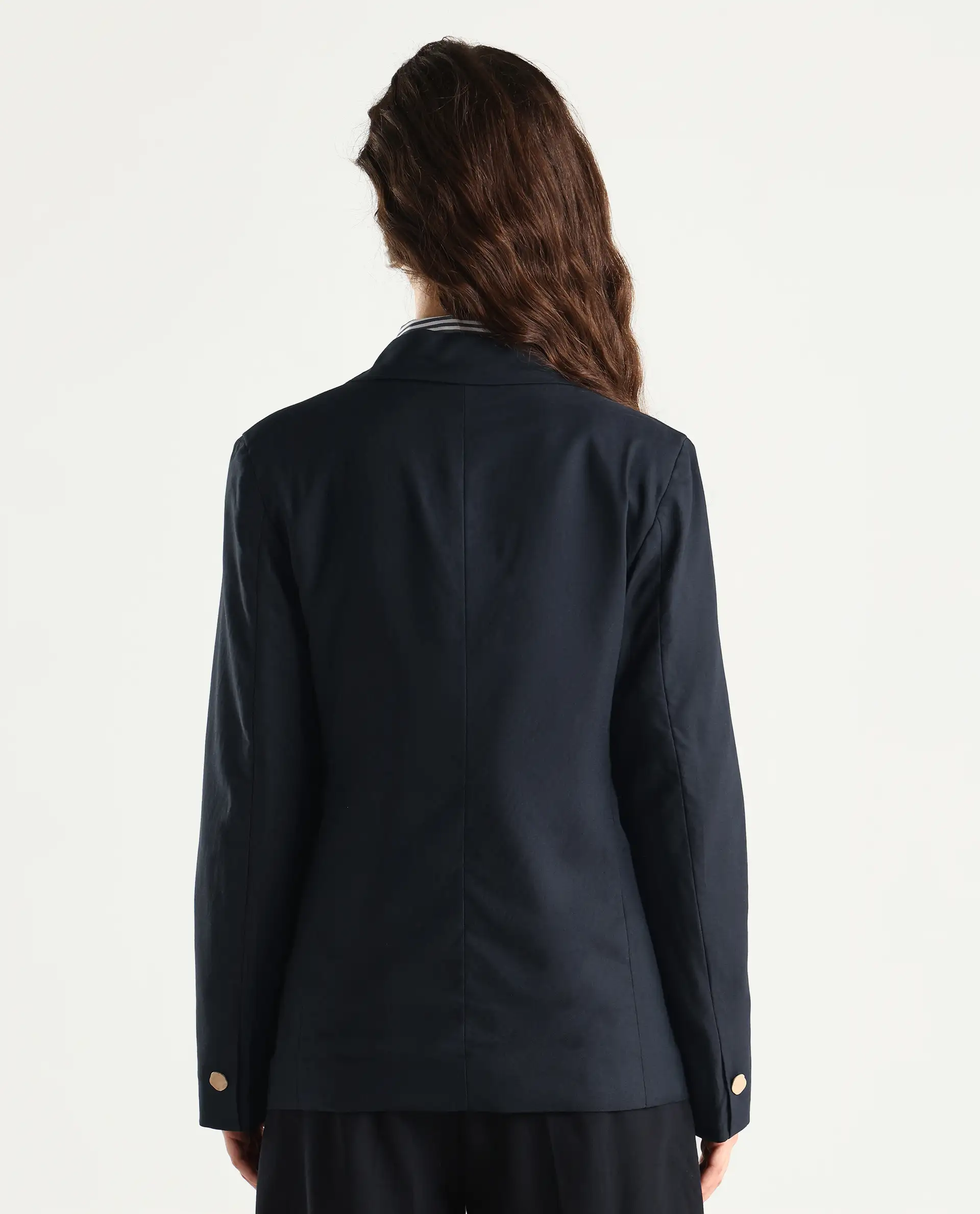 Rareism Women's Ziva Black Polyester Lapel Neck Plain Tailored Blazer - Image 9