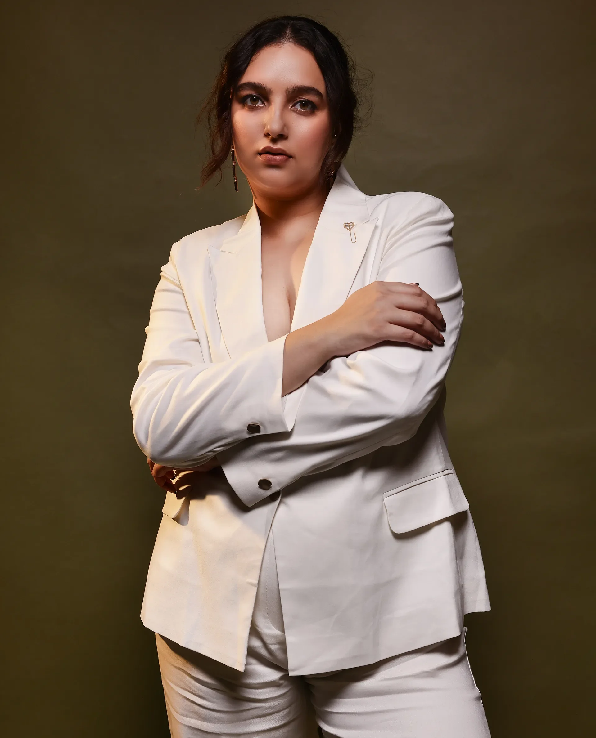 Rareism Women's Ziva Offwhite Polyester Lapel Neck Plain Tailored Blazer - Image 9
