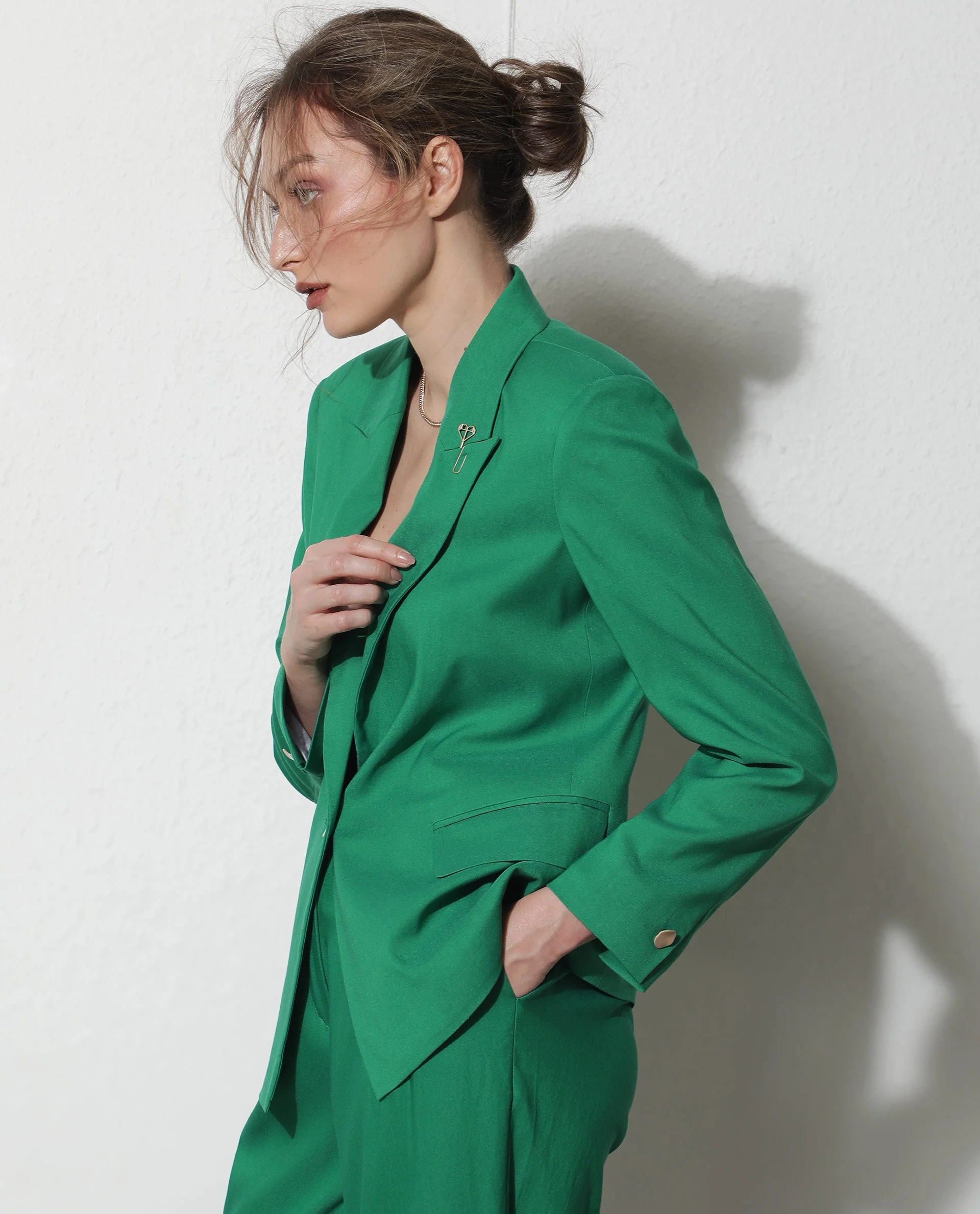 Rareism Women's Ziva Blazer Polyester Lapel Neck Plain Tailored Blazer - Image 7