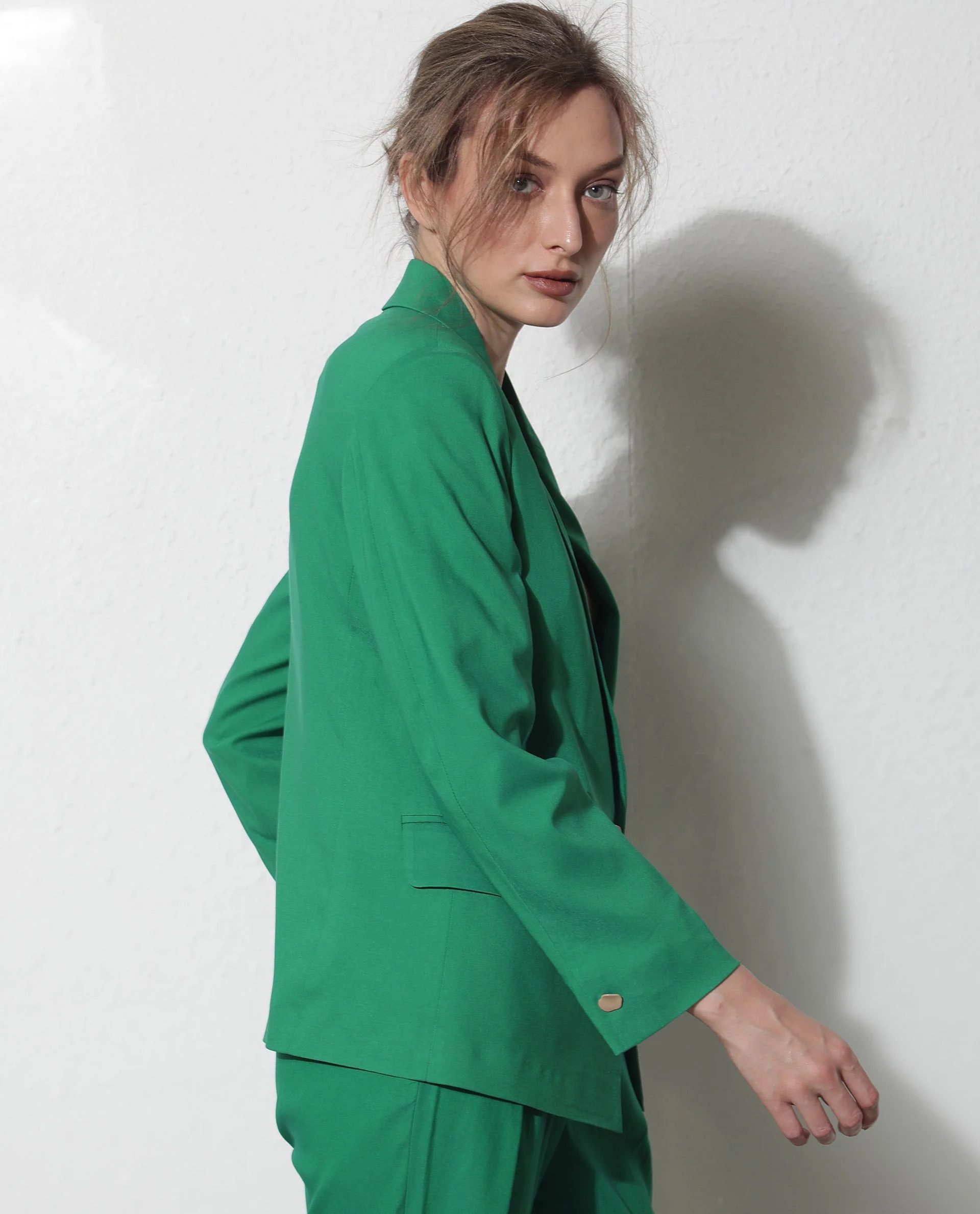 Rareism Women's Ziva Blazer Polyester Lapel Neck Plain Tailored Blazer - Image 8