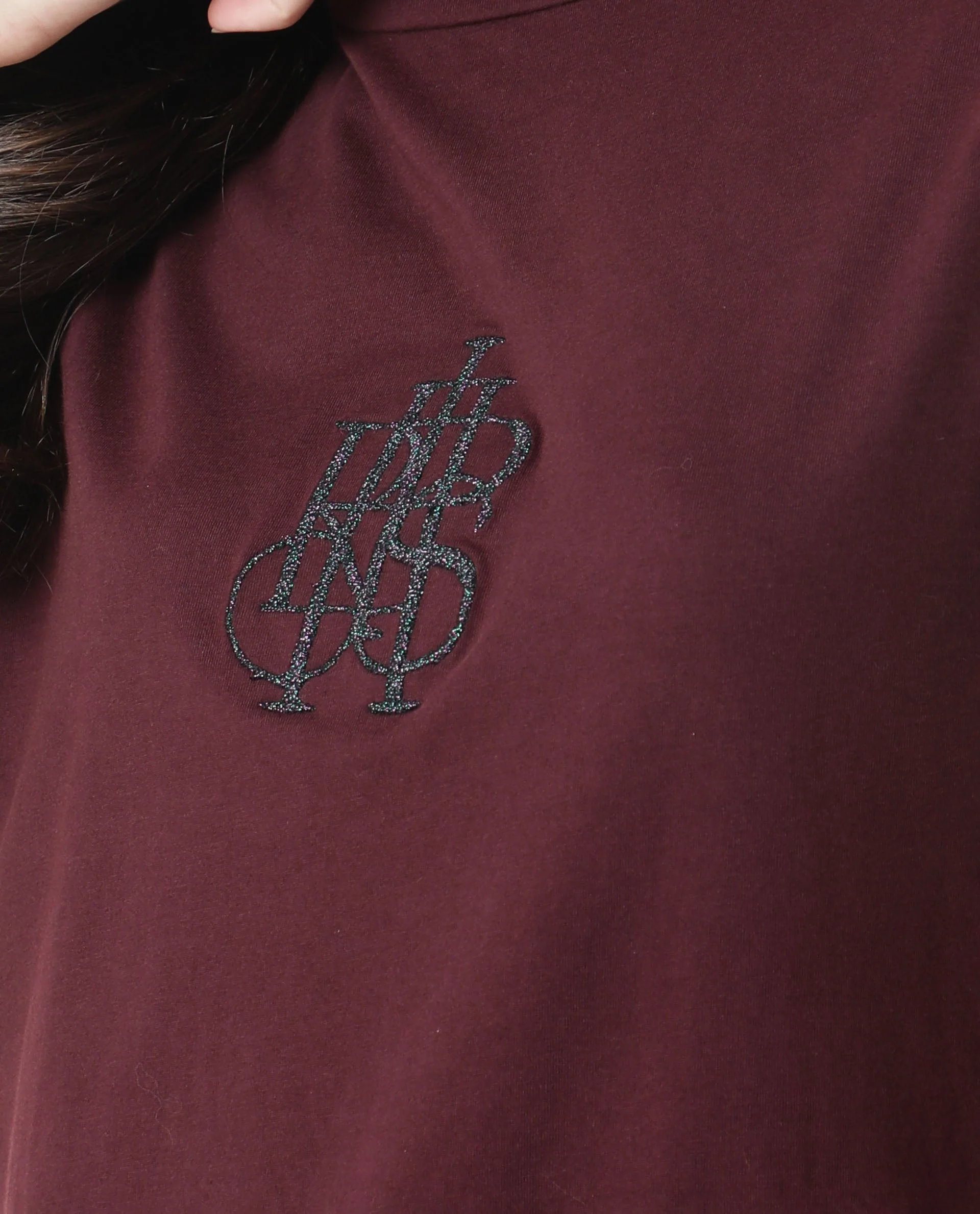 Rareism Women's Zolten Maroon Cotton Crew Neck Plain Regular Fit T-Shirt - Image 4