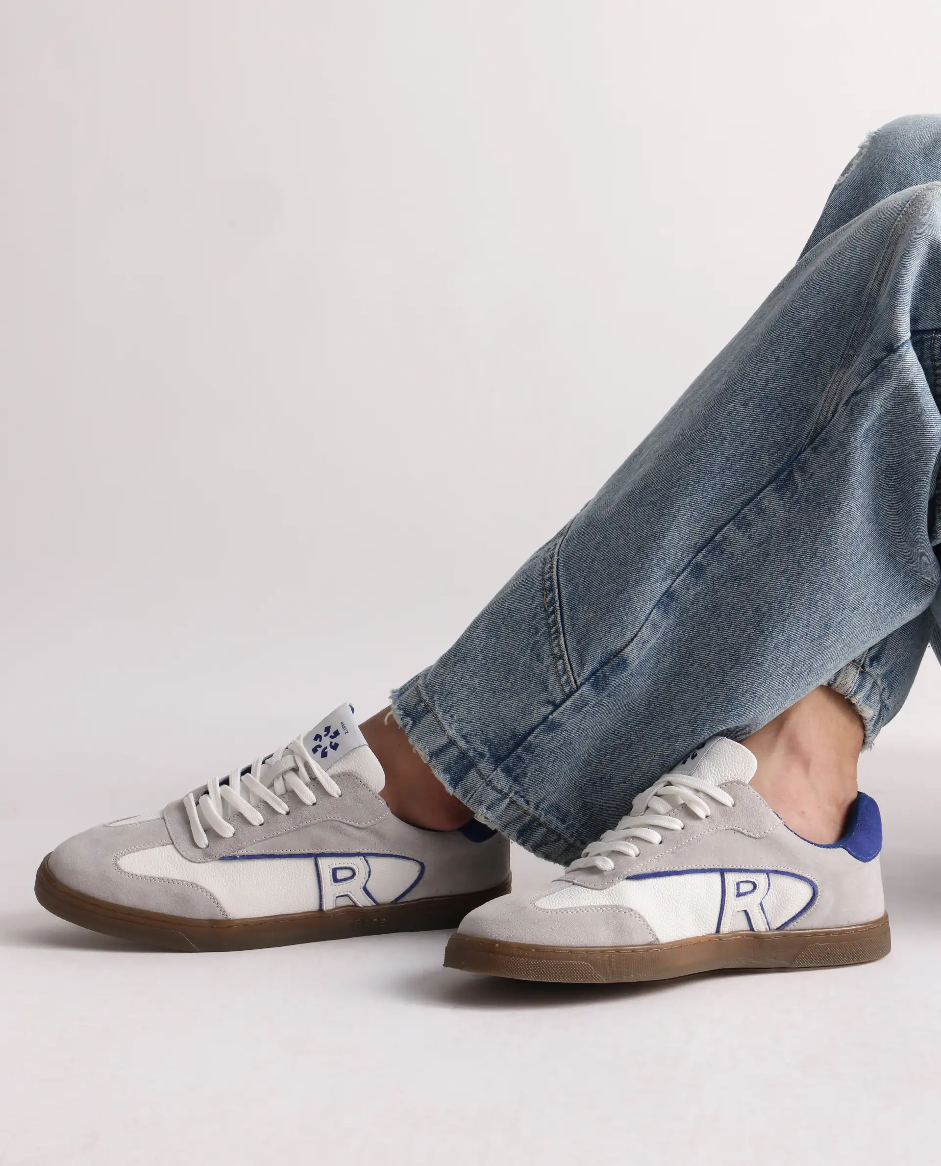 Rare Rabbit Men's Zoop White Leather Lace-Up Closure Sneaker - Image 2