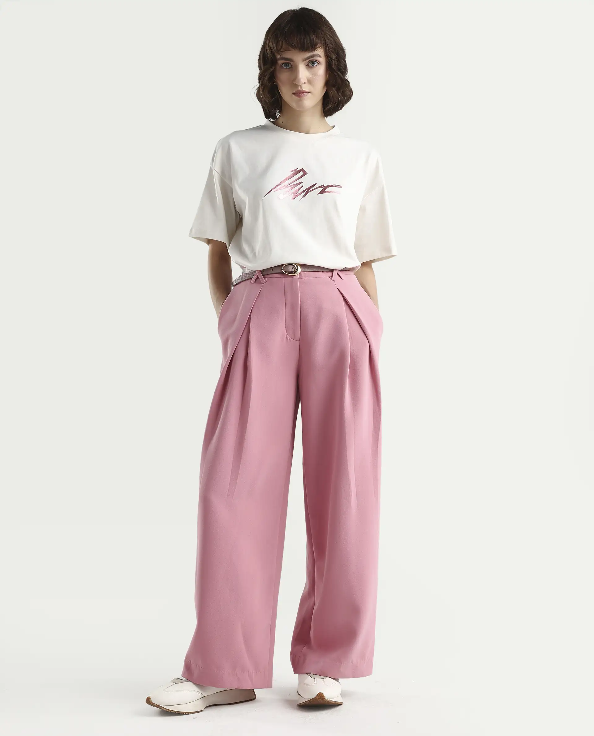 Rareism Women's Zopez Off White Cotton Half Sleeve Boxy Typography Print T-Shirt - Image 2