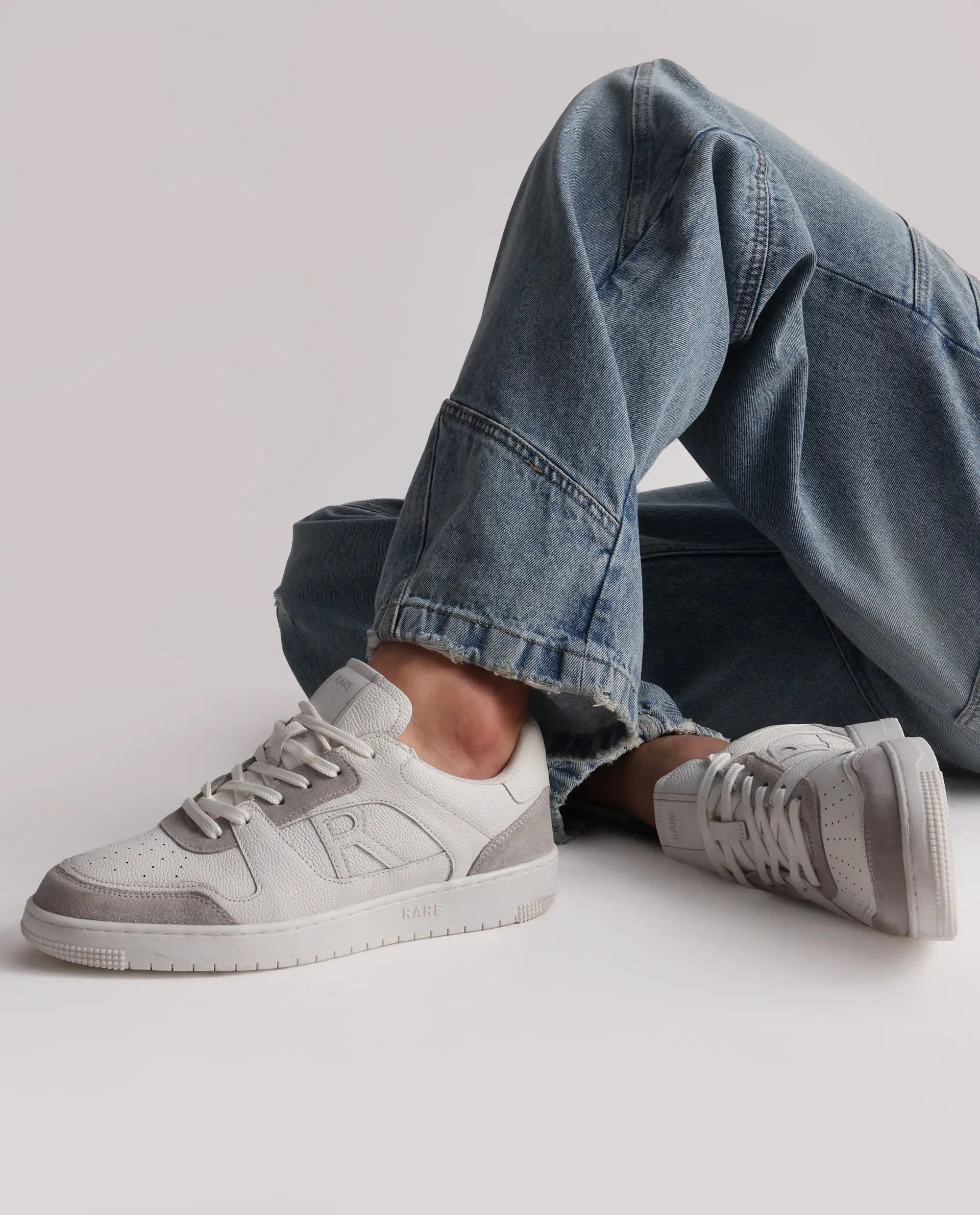 Rare Rabbit Men Zouk White Leather Lace-Up Closure Sneakers - Image 2