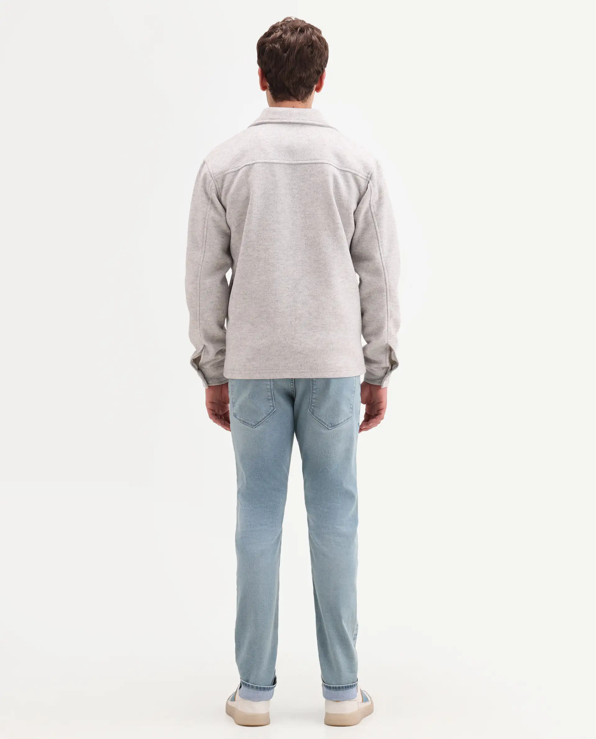 Rare Rabbit Men's Zuno L Light Blue Cotton Blend Fabric Shank And Zipper Hawk Slim Plain Jeans - Image 8