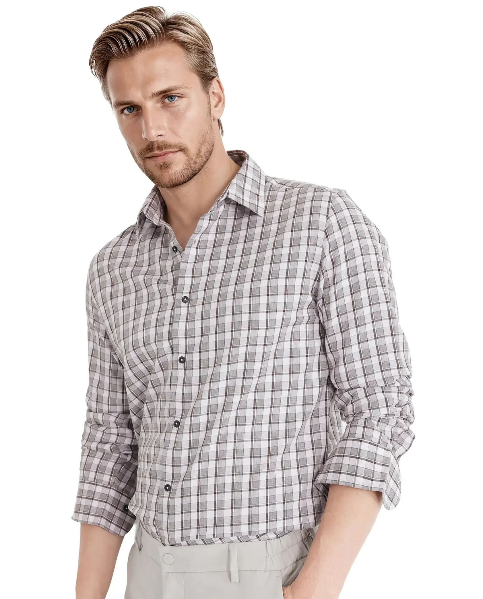 Rare Rabbit Men's Zylot Pink Cotton Checked Print Regular Fit Full Sleeve Collared Shirt - Image 9